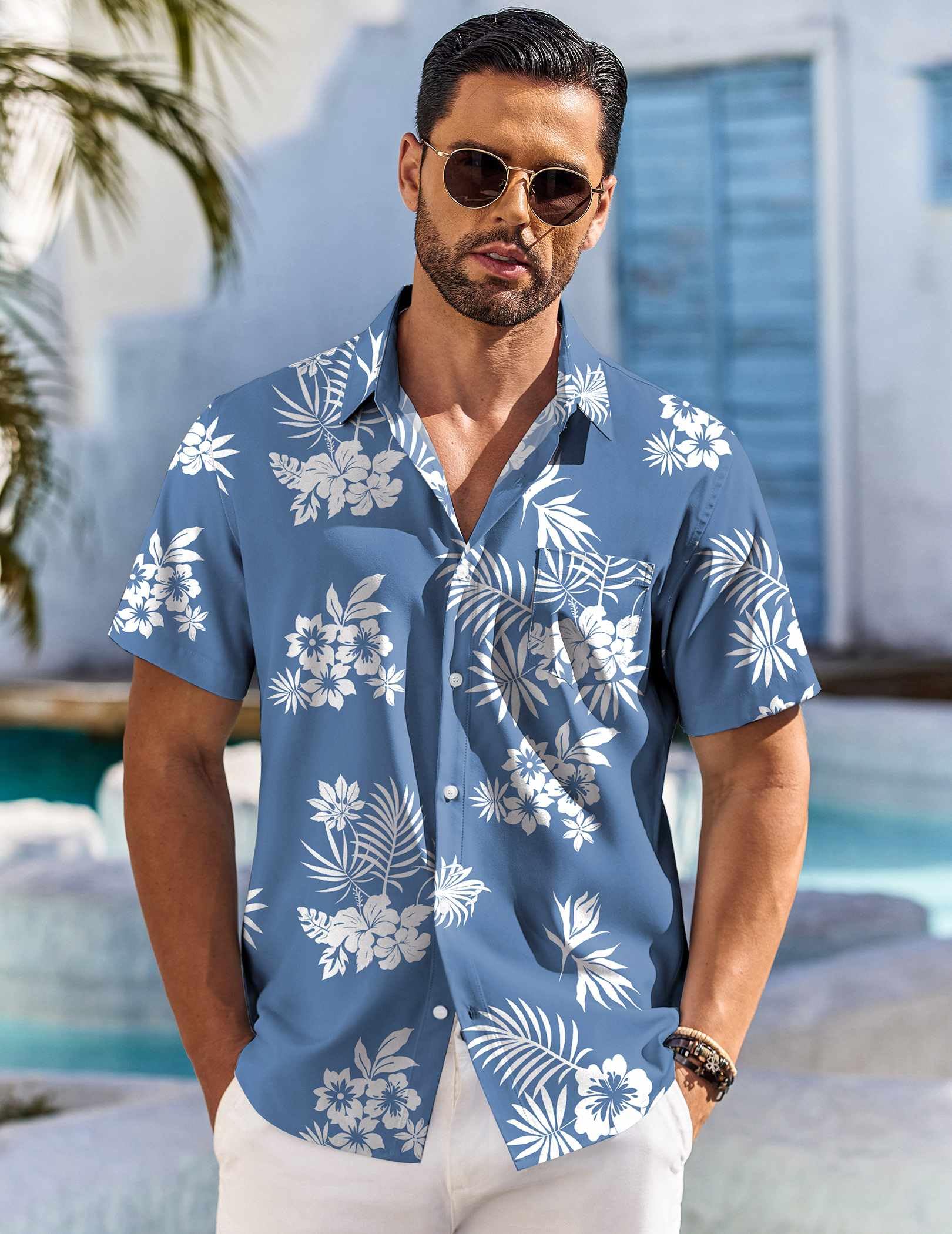 Coofandy Ztj008667 Chemise à Bouton Bas Homme (Lot de 1)