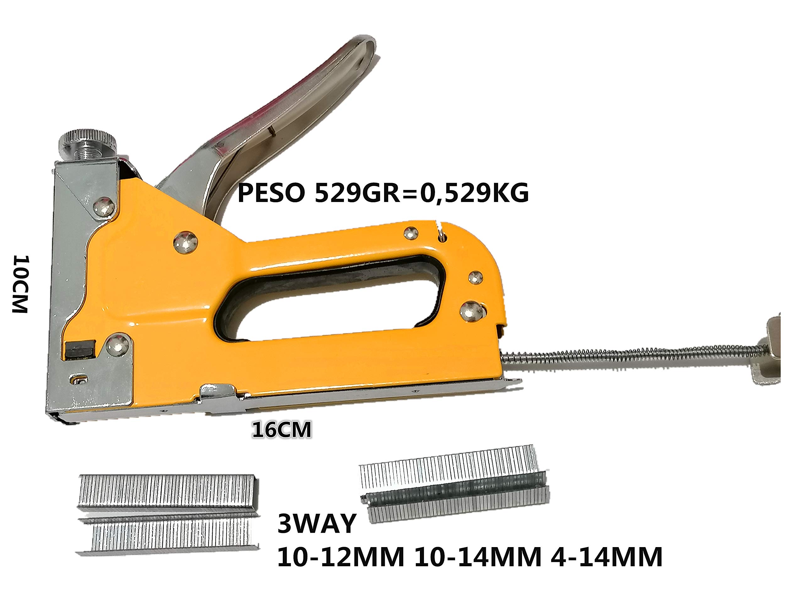 Graffettatrice Professionale 3 In 1 - Con Graffette, Chiodi E Accessori, Per Ufficio E Fai-da-te - Foto 2