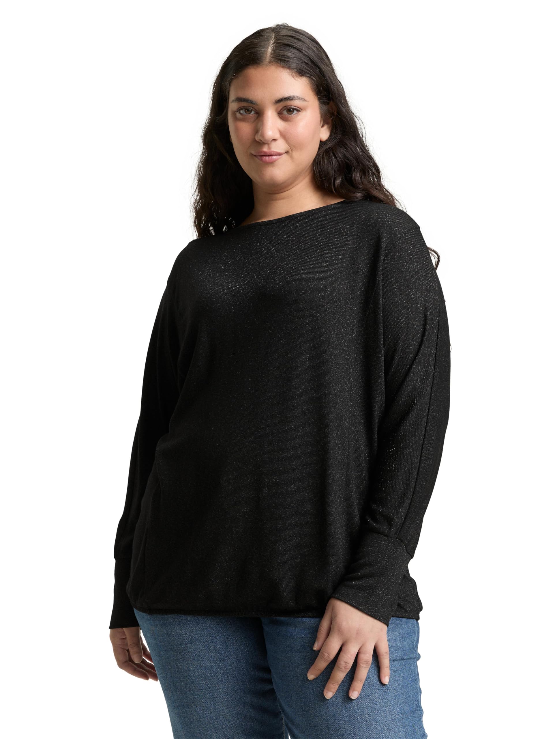 TOM TAILOR Damen Plussize Longsleeve T-Shirt