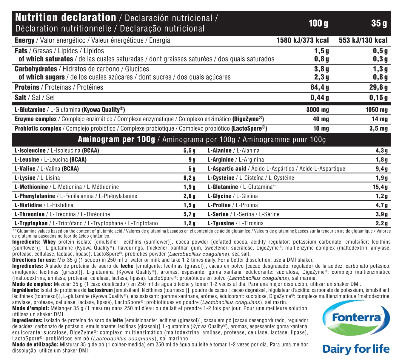 DMI Proteína ISOLATE PRO ZERO-Proteína para Recuperación y Desarrollo Muscular - 100% Aislado de proteína de suero con DigeZyme® y LactoSpore - Sin Azúcares Añadidos (1 Kg, Chocolate)