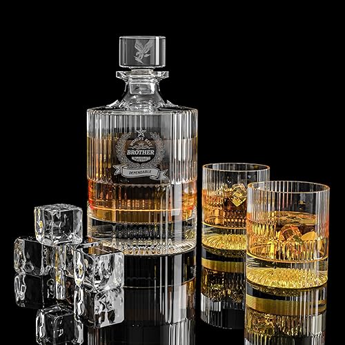 Miniatura 1 de Whiskey Decanter Set with 2 Whiskey Glasses Great Bourbon Whiskey Gifts for Men Dad Husband Boyfriend Anniversary, Birthday Gifts 35OZ Liquor