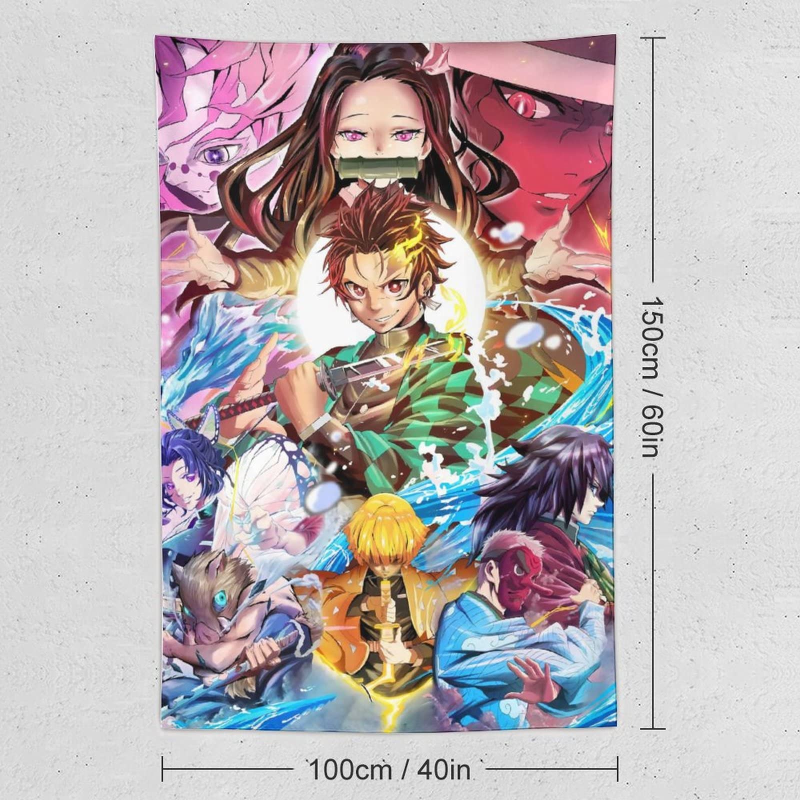 Amazon.co.jp: 鬼滅の刃タペストリー 竈門禰豆子 竈門炭治郎 胡蝶