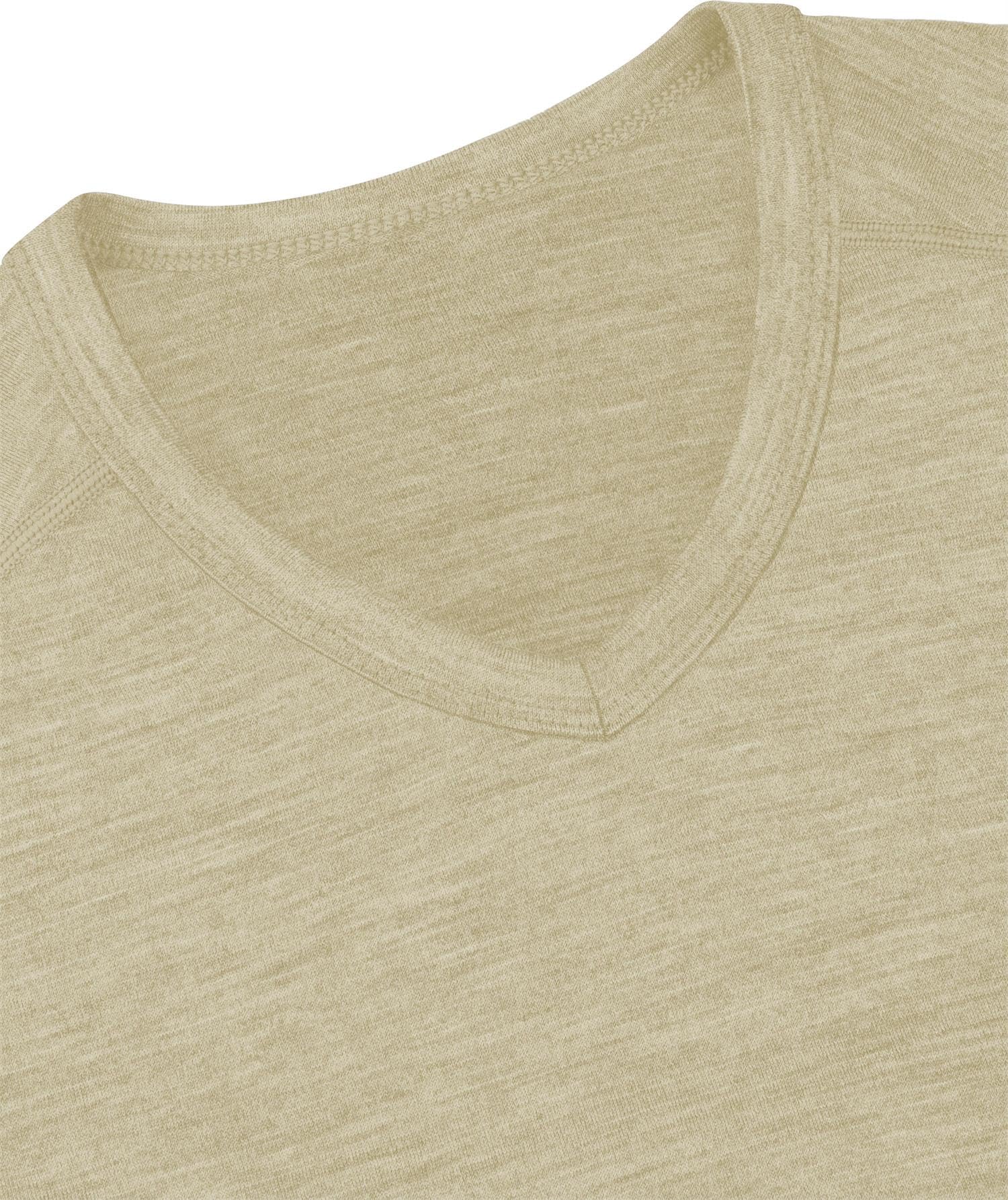 Herren Merino T-Shirt V-Ausschnitt Sommer Kurzarm Woll Oberteil Wandershirt Merino Shirt - Atmungsaktives Outdoor Funktionsoberteil - 100% Merinowolle