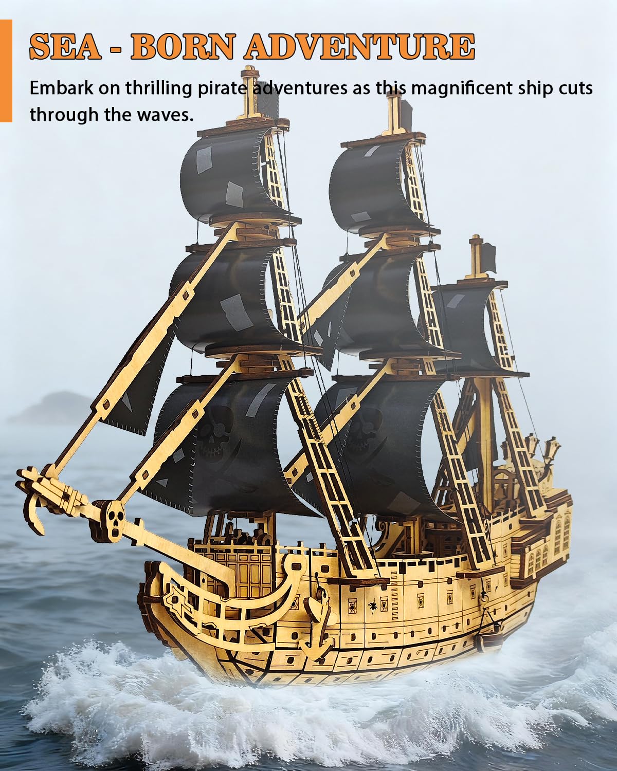 Amazon.com: Pirate Ship 3D Wooden Puzzle for Adults - Ideal