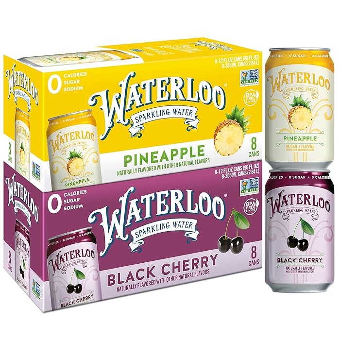 Buy Waterloo Sparkling Water TwoFlavor Pack, 12 Fl Oz Cans, Pack of 16