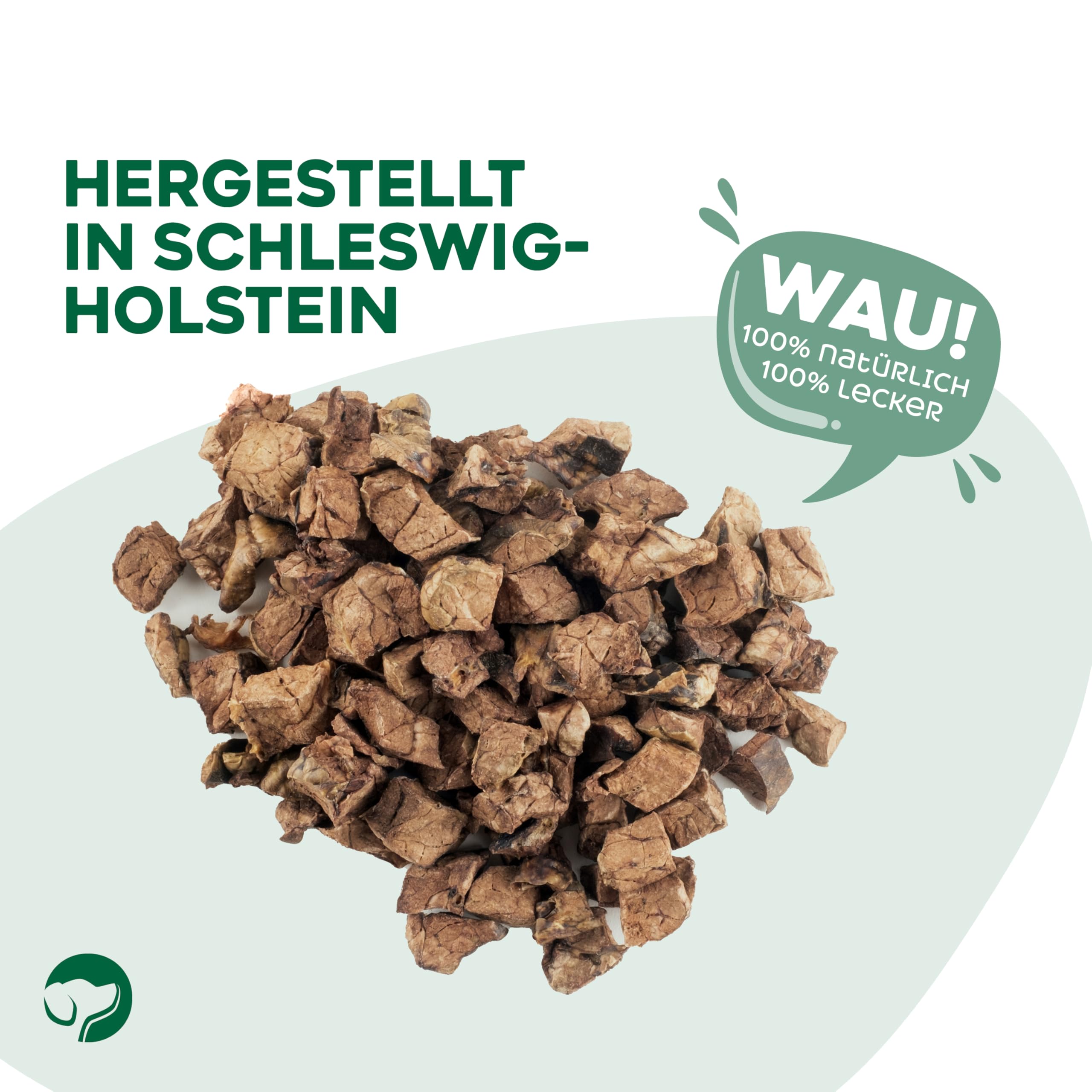 Topdog Trainingsleckerli Rinderlunge für Hunde getrocknet 20 x 70g - Kleine Rinderlungenwürfel für Hunde - 100% natürlich, hergestellt in Schleswig-Holstein und fettarm
