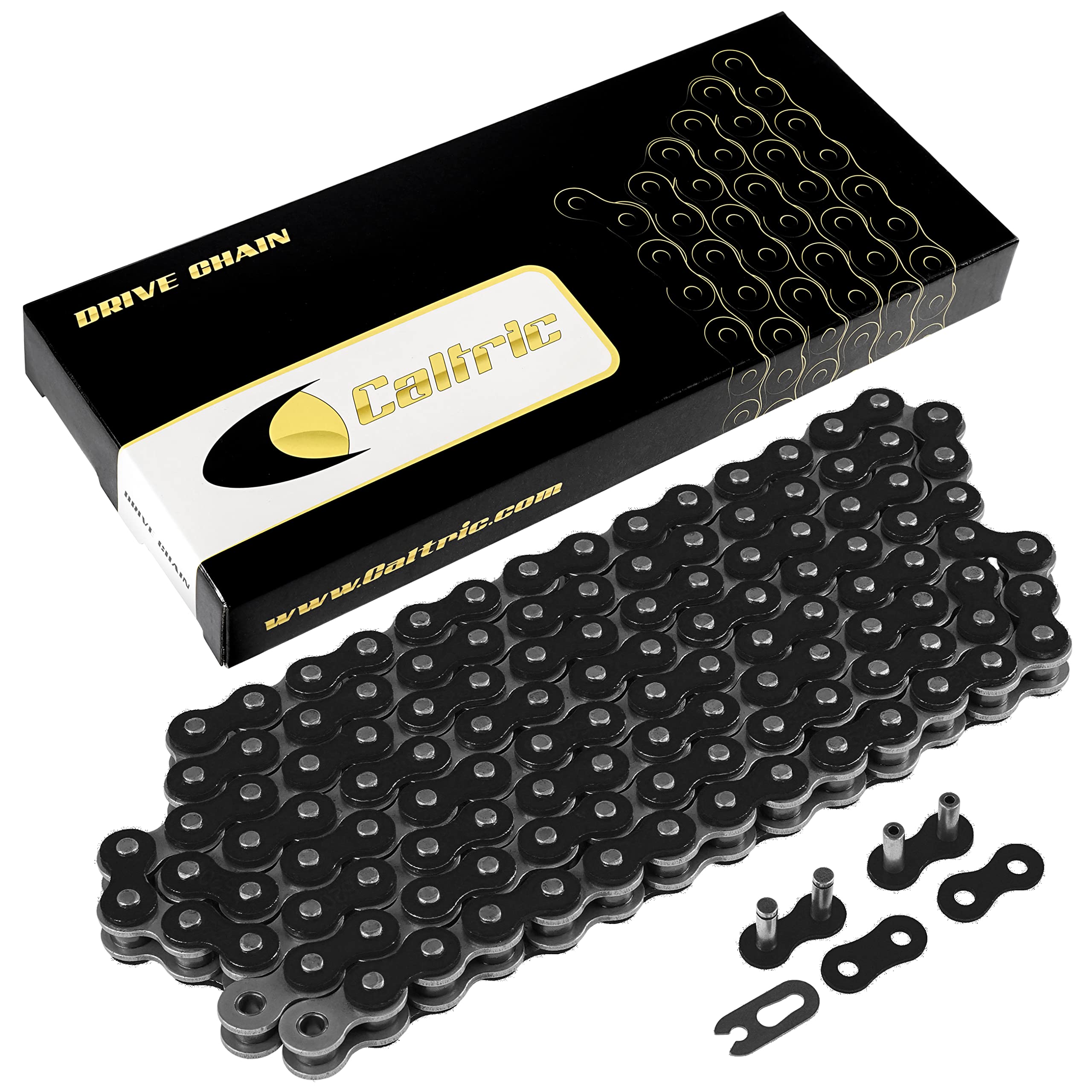 Caltric Black Drive Chain Compatible with Honda Cbr600Rr Cbr600Ra Abs 2003 2004 2005 2006 2007 2008 2009 2010-2018