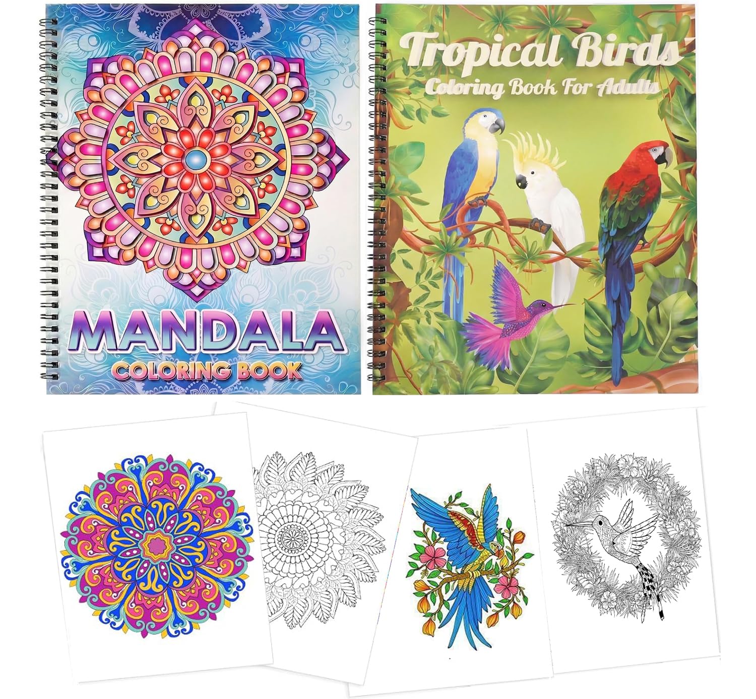 Pobuu Malbücher für Erwachsene, einzigartiges Malbuch-Set: Blumenwelt, Fantasiehäuser und skurriles Universum für Erwachsene oder Frauen, um sich zu entspannen und Angst zu lindern, 3 Stück
