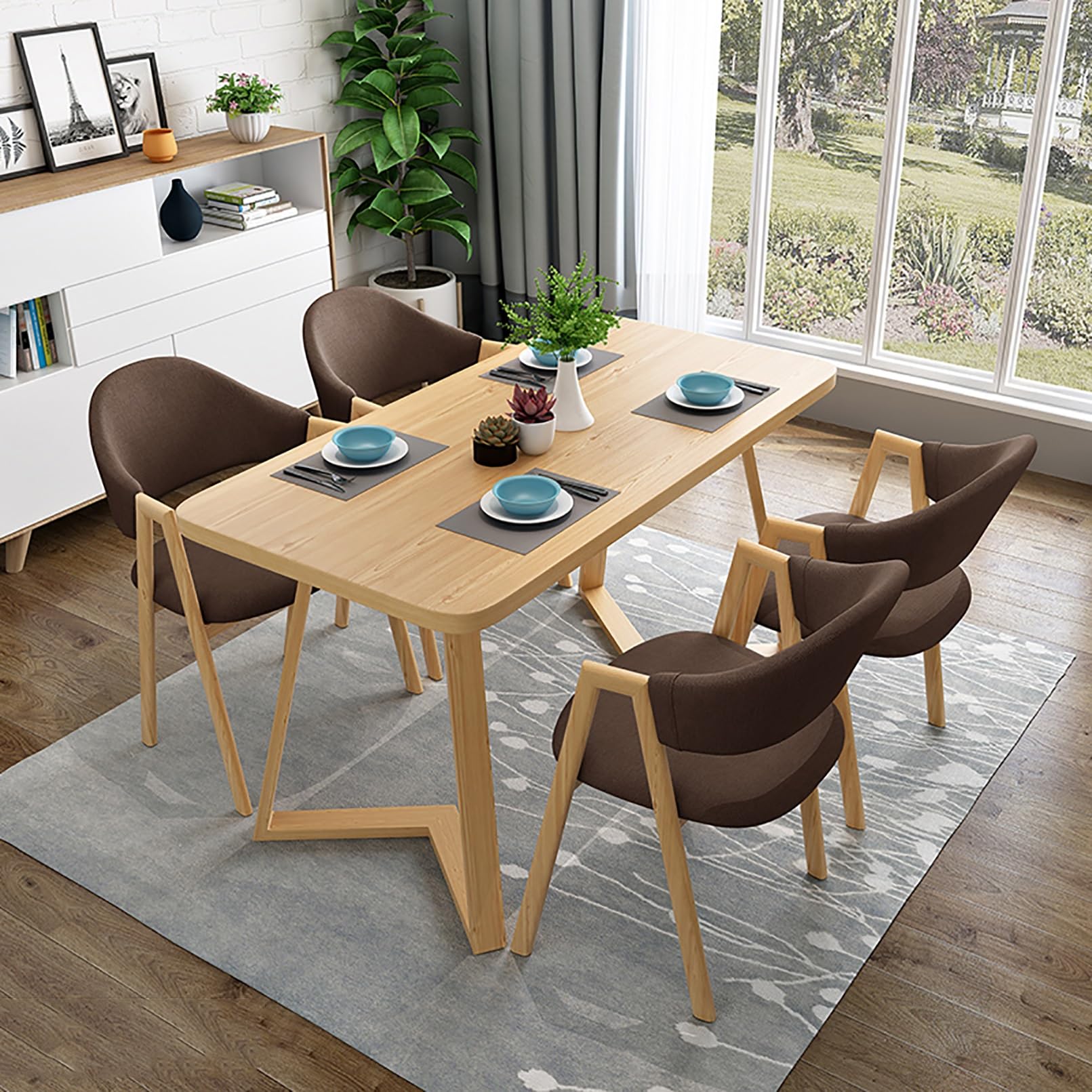 Amazon｜ダイニングテーブルセット 4人用 5点セット ダイニングセット  