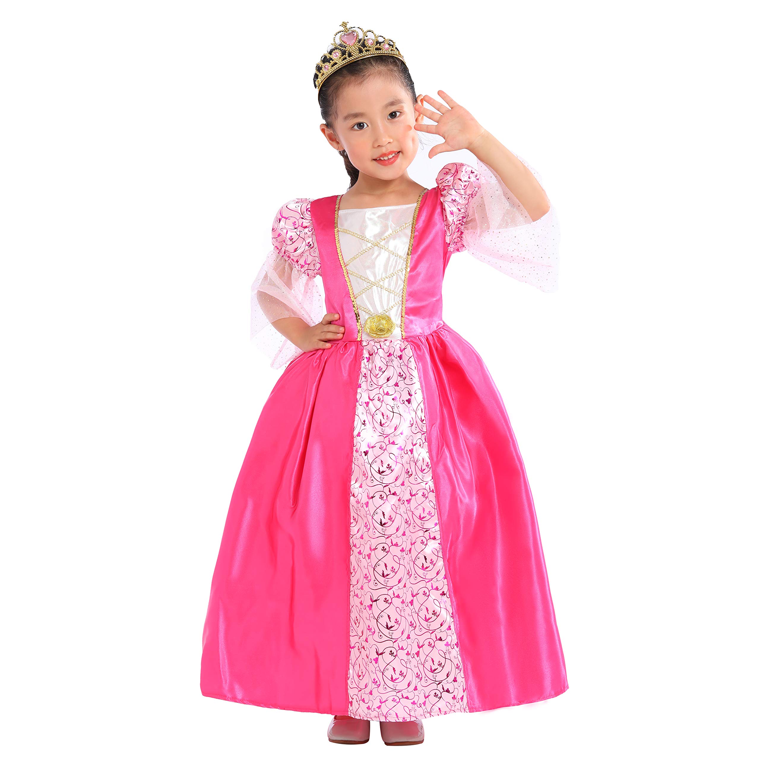 Deluxe Princess Costume Dress with and Without Accessories Options Available