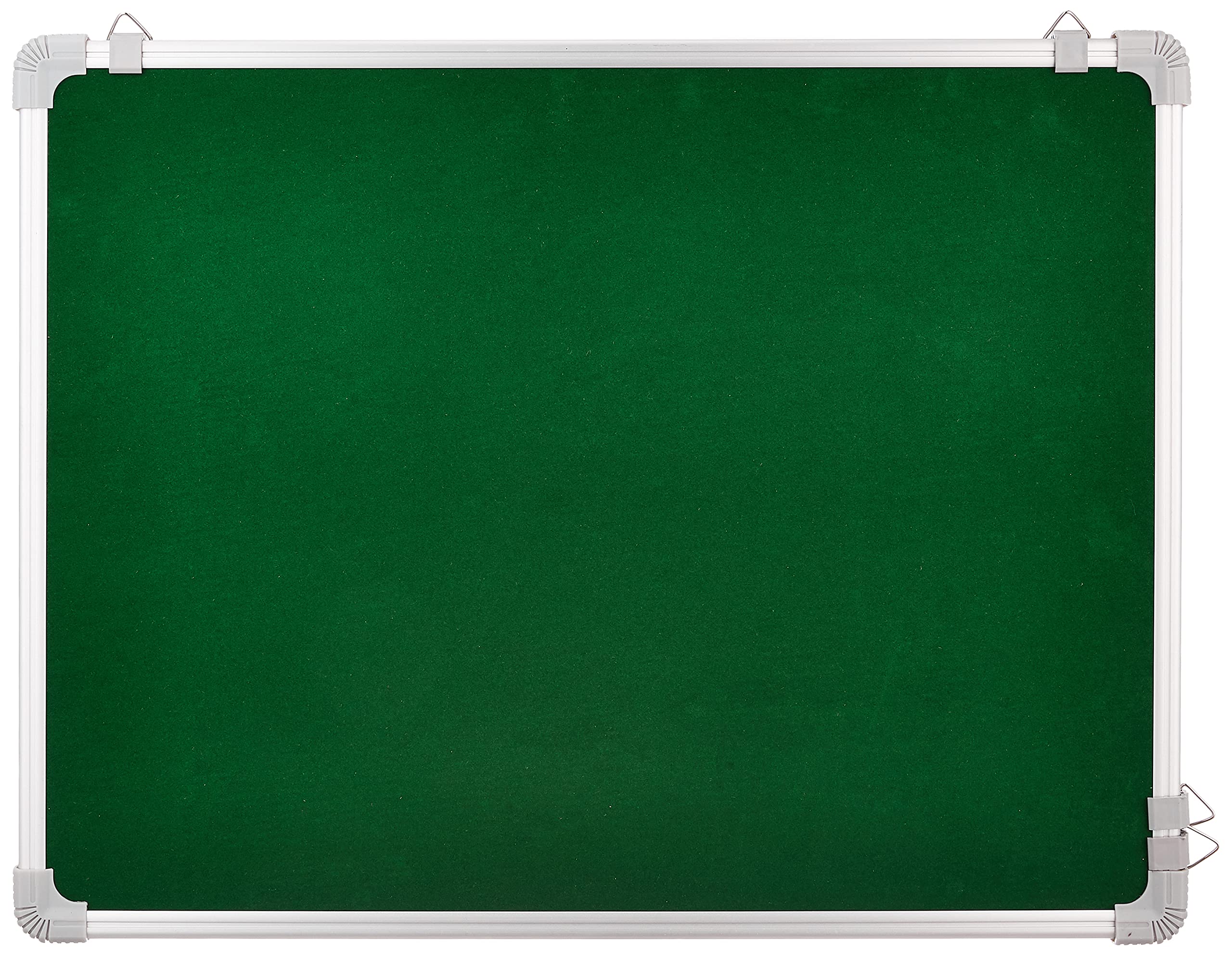 Amazon Brand - Solimo Bulletin Board with Aluminium Frame, Green (1.5 x 2 Feet)