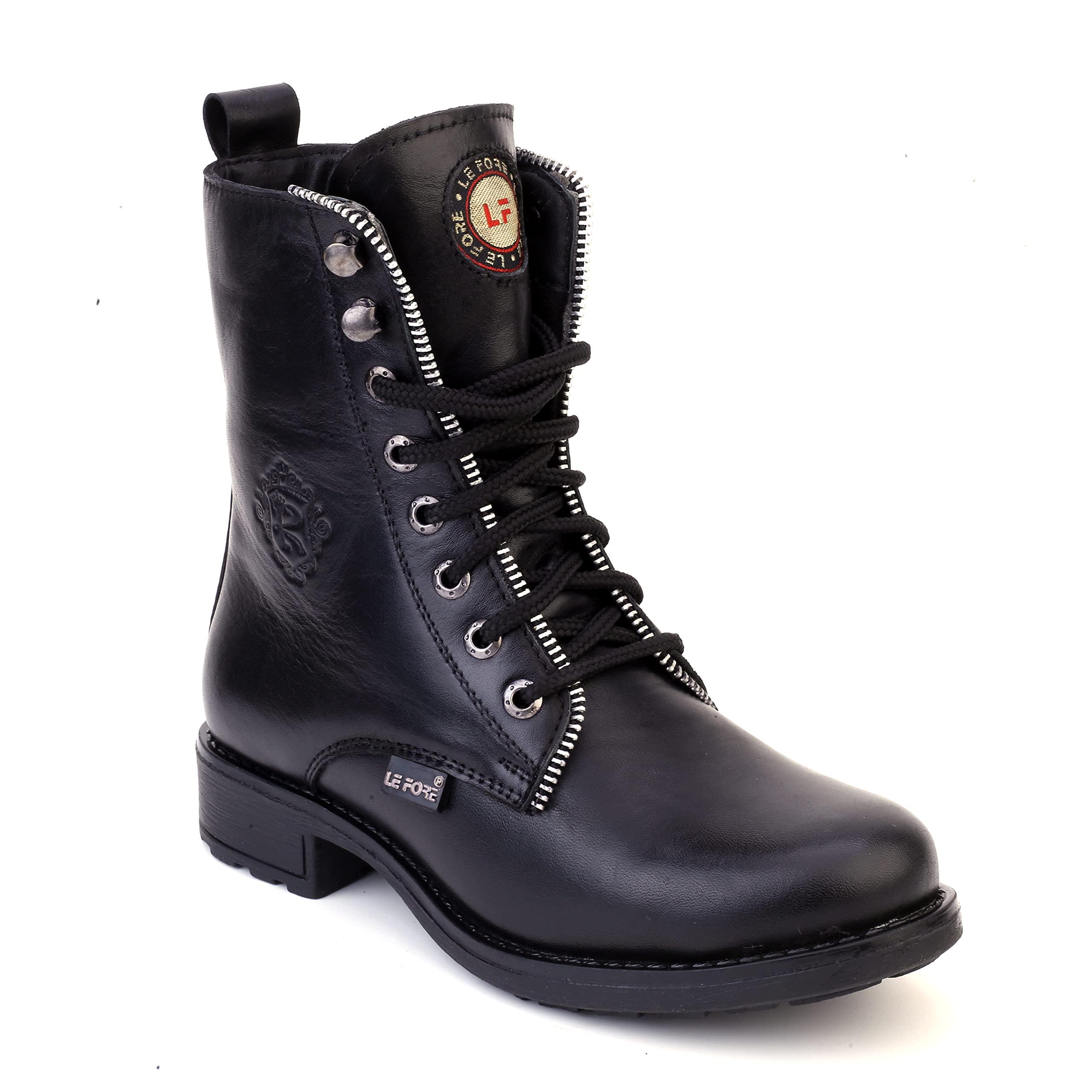LEFORE Genuine Leather Casual Boots for Women (K021BLK39) Black (B09SV4X2QF) Amazon Price History, Amazon Price Tracker