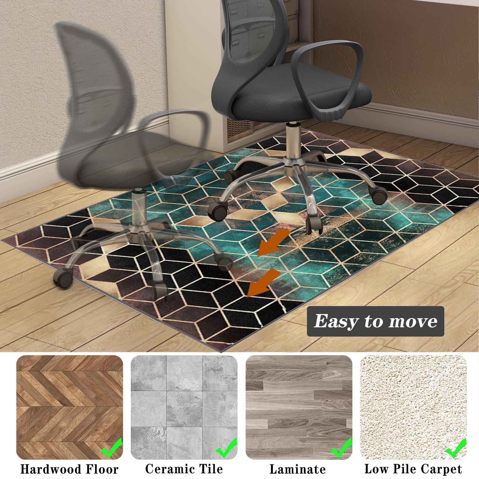 130 x 180 cm Alfombra Oficina para Silla con Ruedas Alfombra Silla Gaming Protector Suelo Silla Ruedas Alfombra Silla Escritorio Antideslizante Alfombra Protectora Suelo Silla Alfombra Gamer