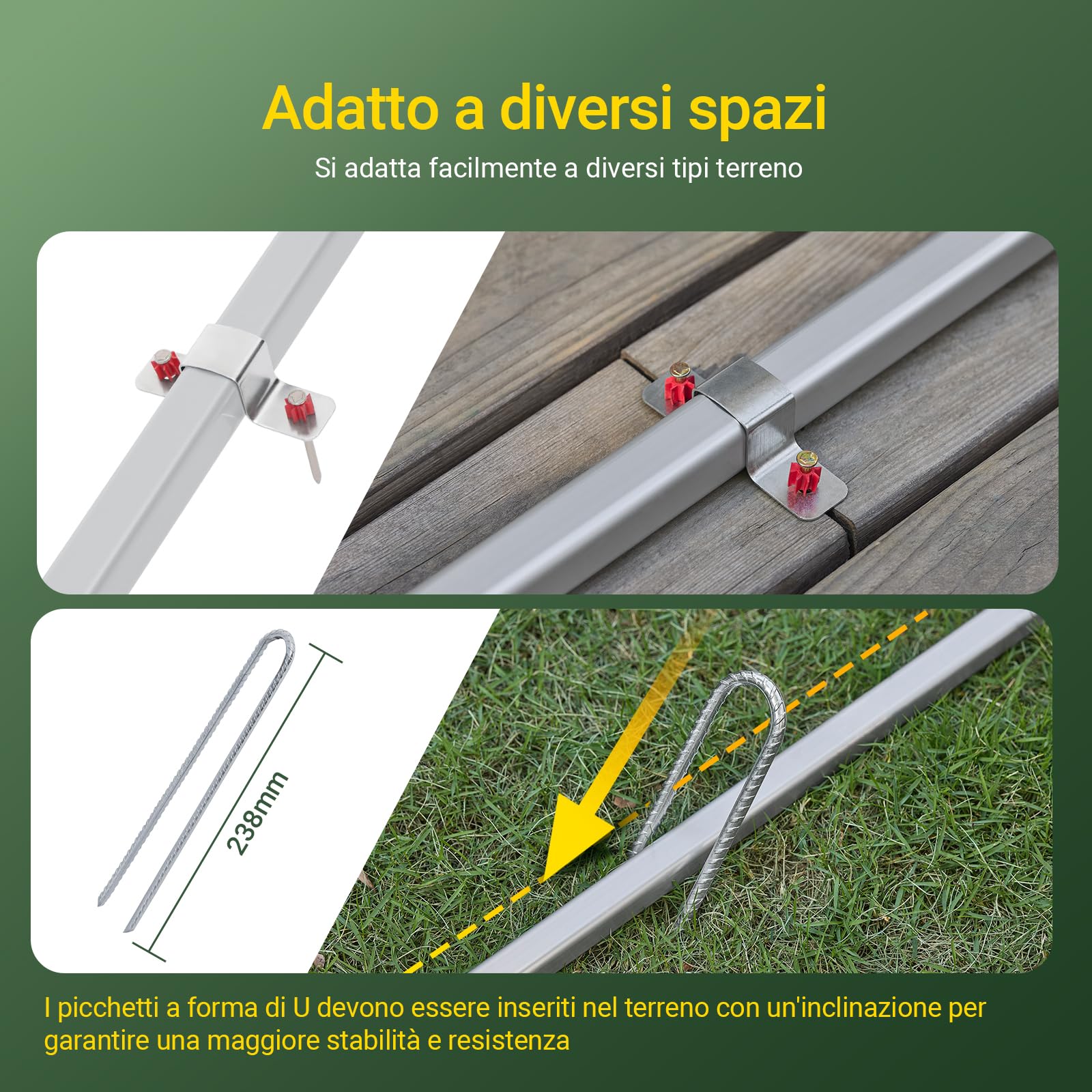 Sobuy Tenda per Bicicletta Impermeabile 159x219x165 cm KLS11-L-GR