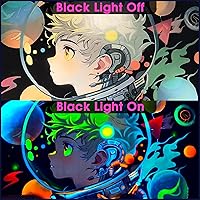 Vista 2 de Bombillas Briignite de luz negra, 12 W LED de luz negra para decoración de Halloween, foco UVA 385-400 nm, foco negro A19 para brillar