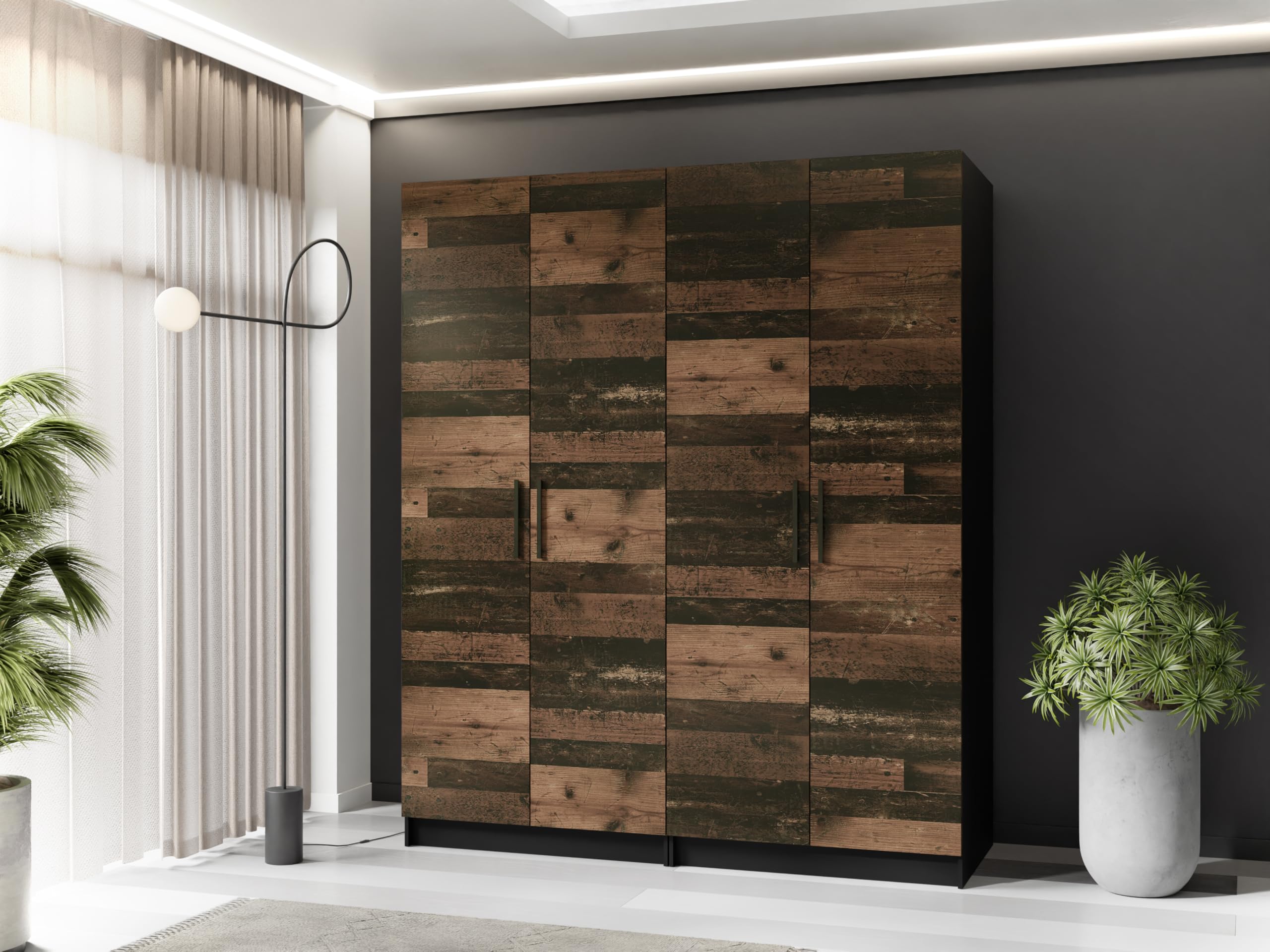 KIER FURNITURE Armoire Dressing Gold Noir/Style Ancien 78x205x52,5 cm