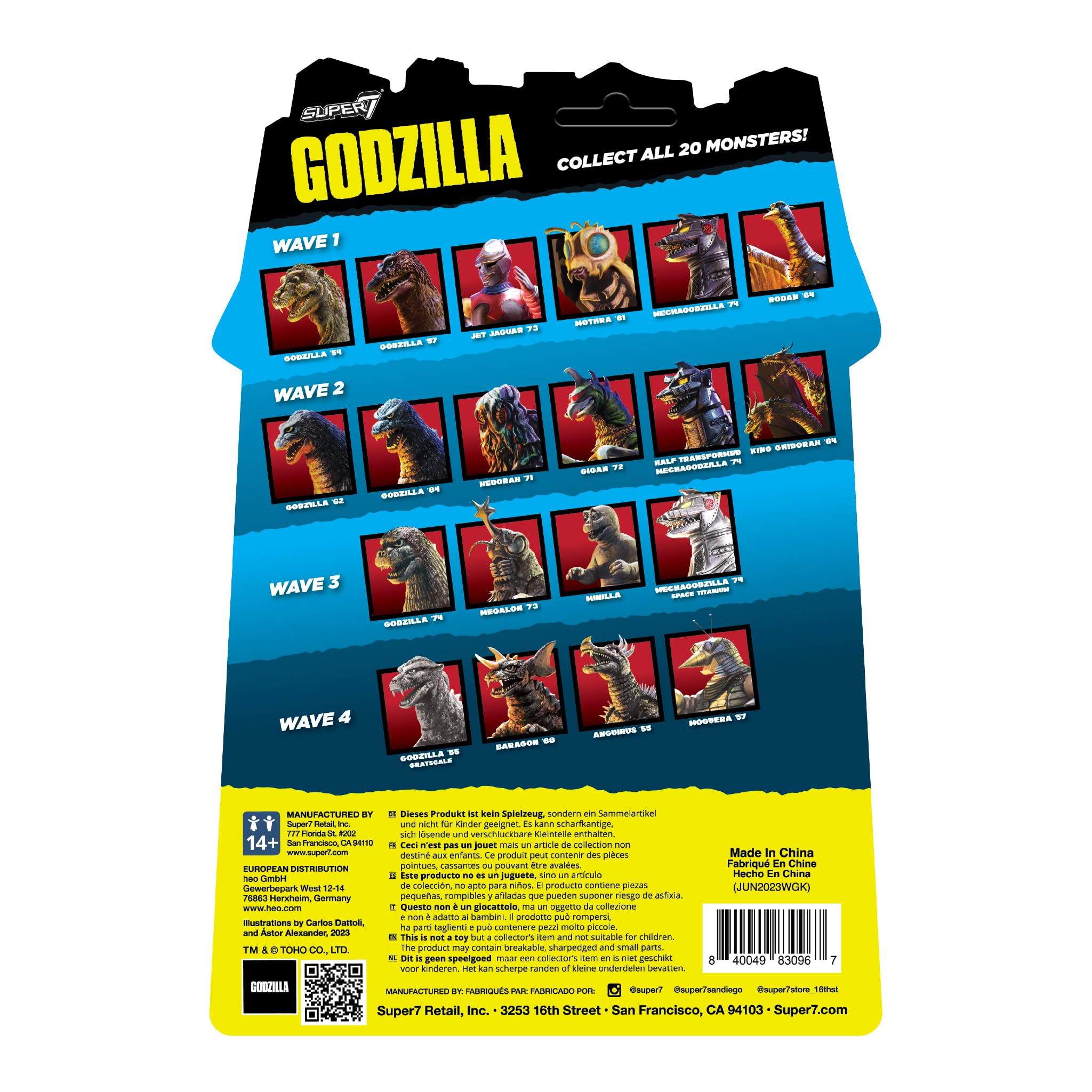 Amazon.co.jp: Super7 トーホー ゴジラ モゲラ '57-3.7インチ トーホー