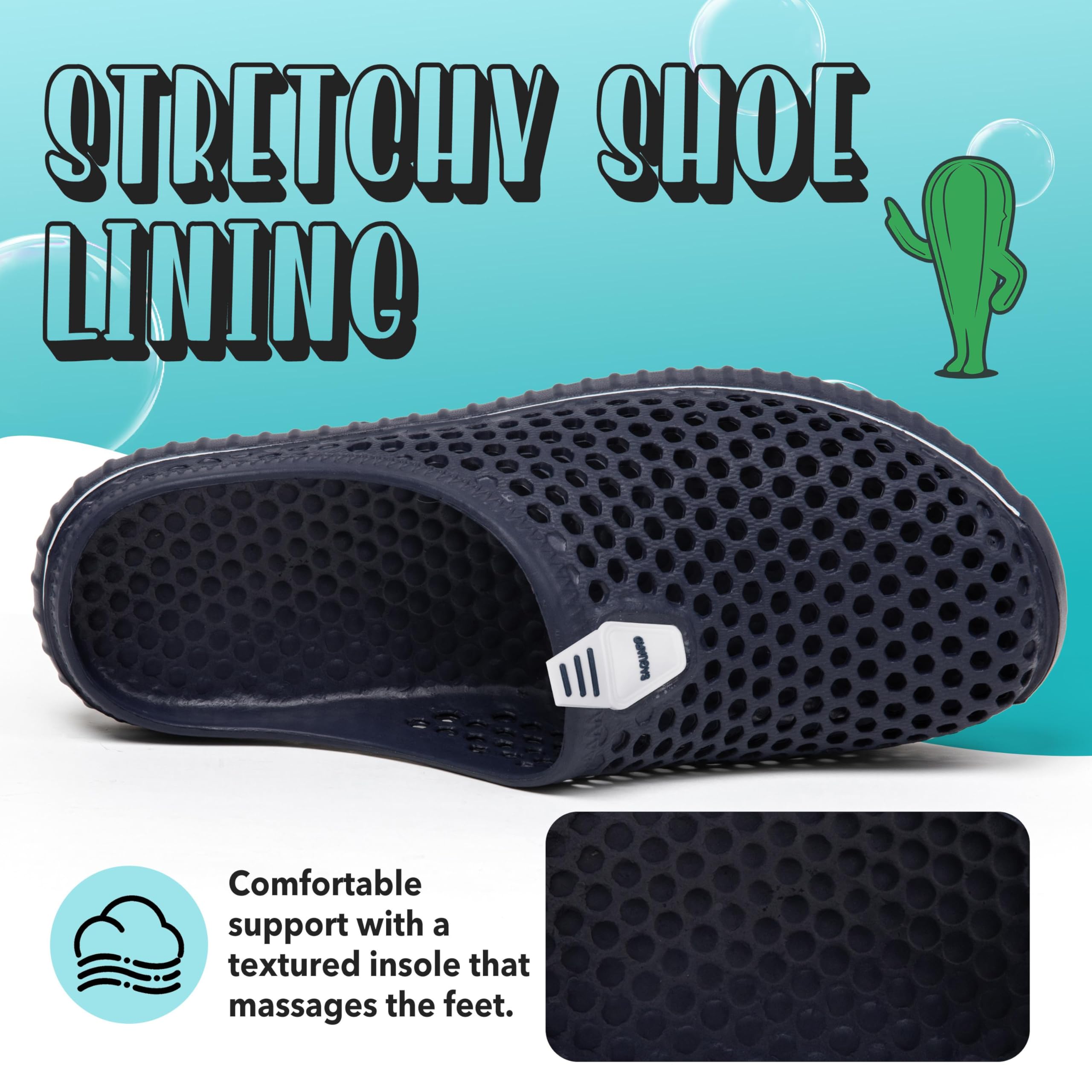 SAGUARO Uomo Donna Spiaggia Traspirante Pantofole Leggero Flessibile Estate Sandali Anti-scivoloso Unisex Clogs Piscina Slippers 36-45EU