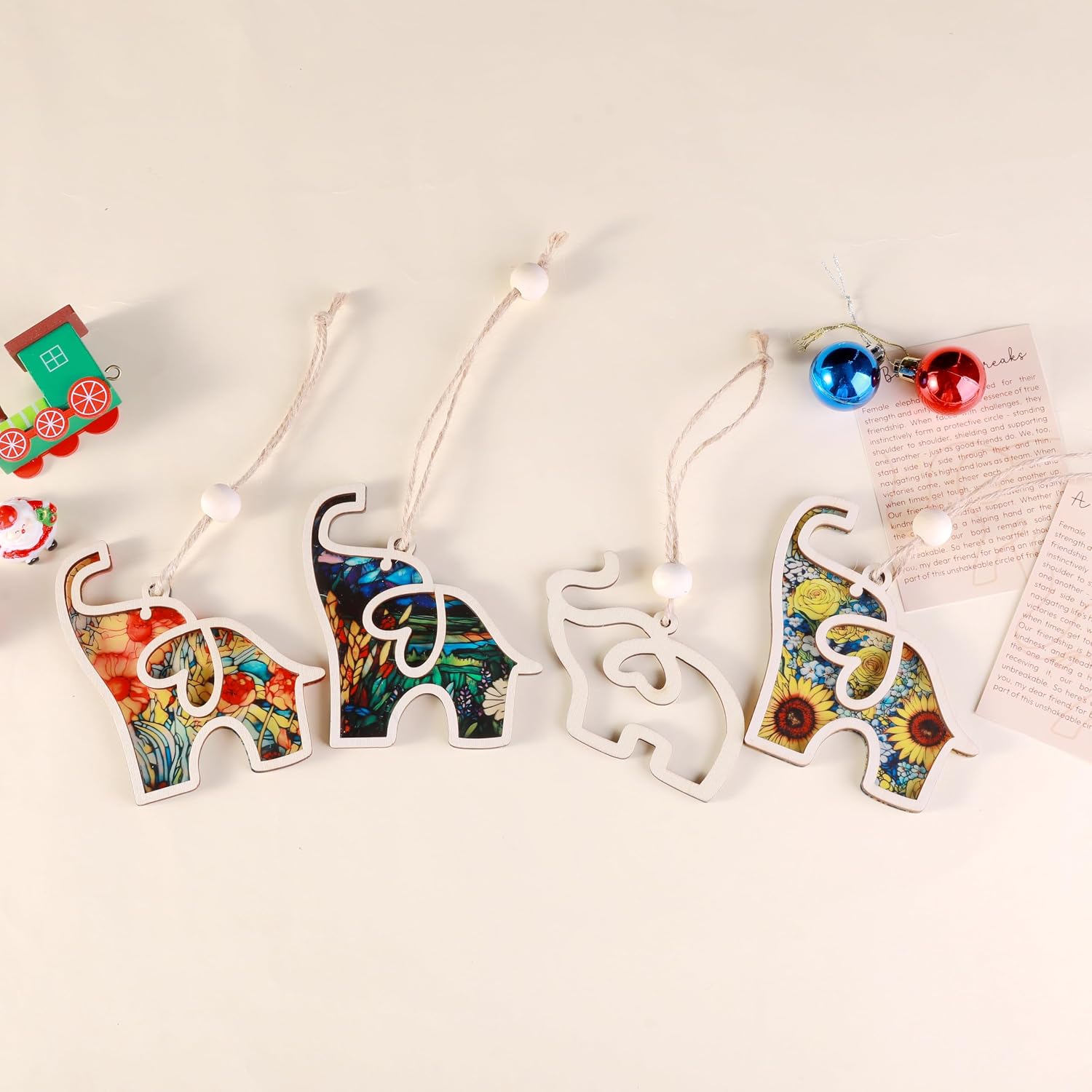Best Friend, Friendship Elephant Ornament with Story Card, Suncatcher Window Decor - Birthday Gifts for Women, Bestie & Sister Gifts, Unique Galentines Holiday Friendship Decor