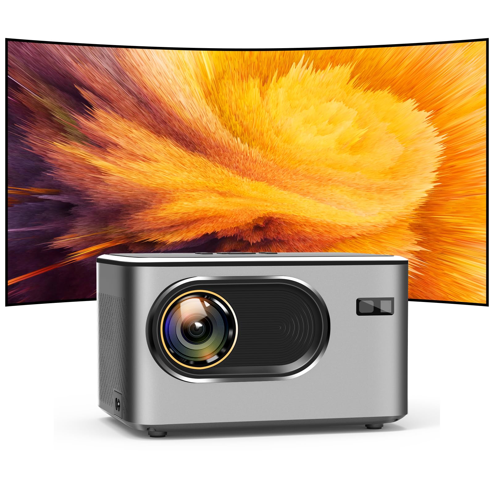 Native 1080P Projector with Electronic Keystone and Focus - 2026 Bluetooth Projector for Home Theater, 200 Inch Portable Outdoor Movie Projector with Audio-picture-32