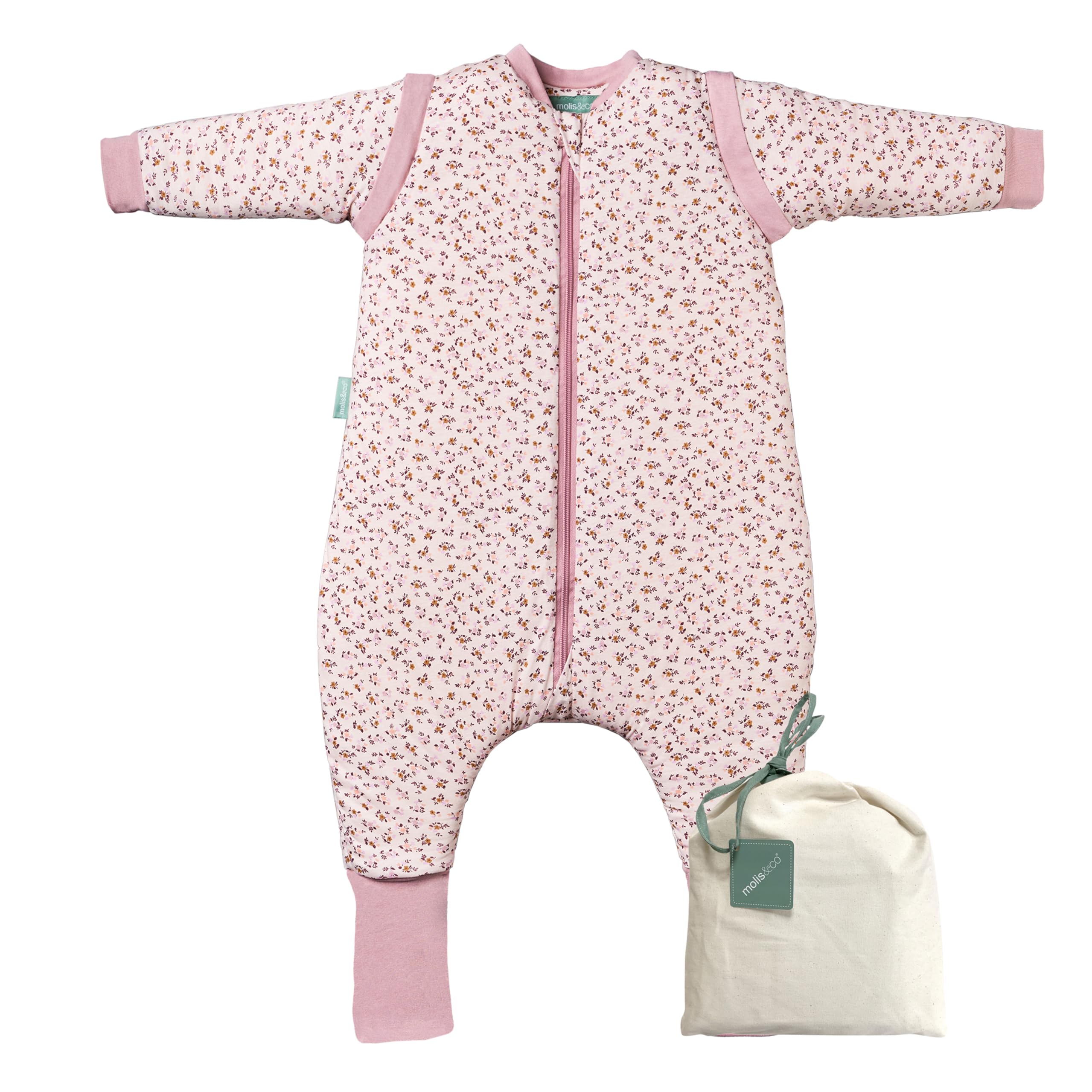 molis&co. Pijama Manta con Mangas Desmontables, Calcetines Antideslizantes, TOG 2.5 Estampado Winter Animals, Algodón 100%, Oeko-Tex 100 Certificado, 1 año — view 11