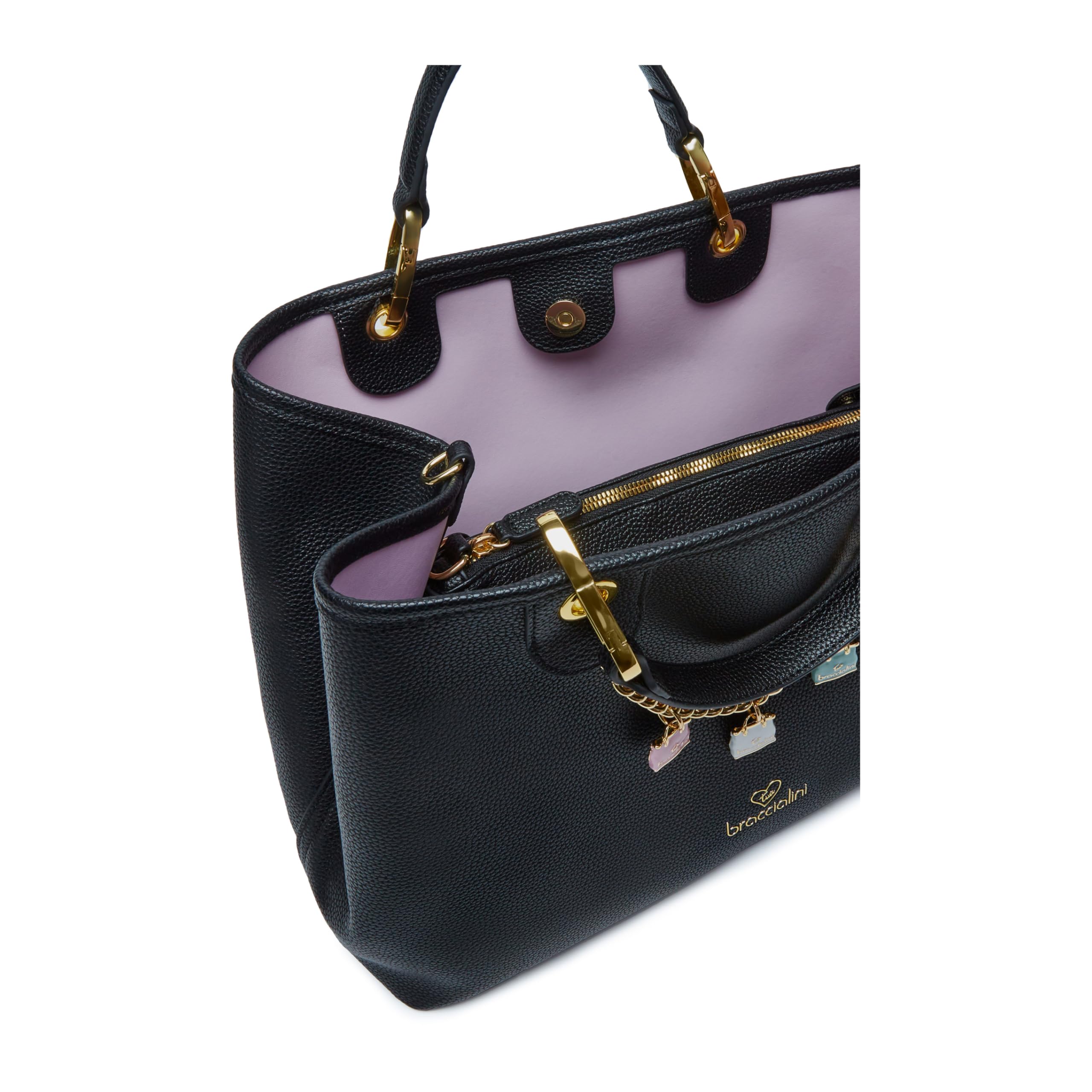 Braccialini Borsa Donna Firmata Linea Beth Grande con A Mano con Tracolla