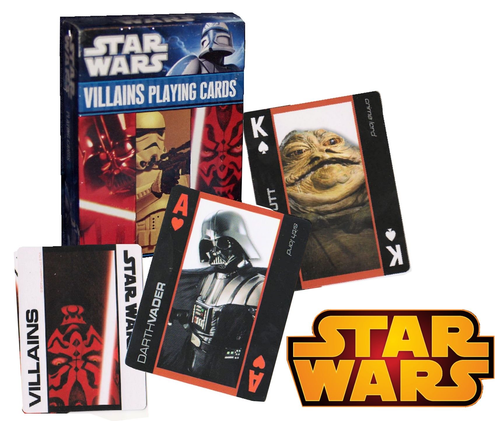 Amazon.com: Star Wars Saga Villains Edition Playing Cards ~ Darth Vader, Darth  Maul, Zam Wesell, Jabba The Hutt and More! : Toys & Games