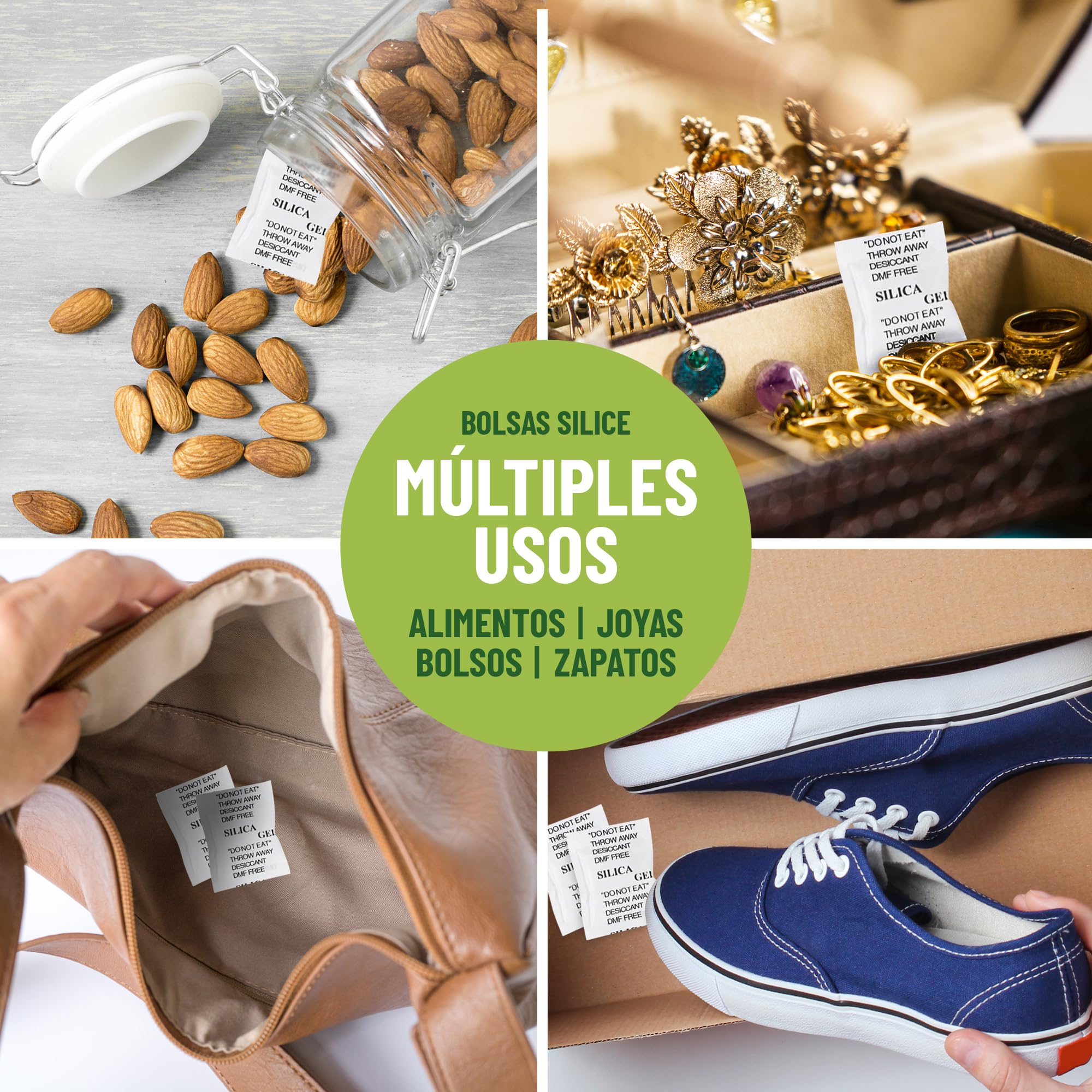 CONTROL GARDEN 200 Bolsas Antihumedad de 1gr de Gel de Silice | Bolsitas Eliminan Humedad y Malos Olores | Sobres Desecantes No Tóxico | Deshumidificador Natural