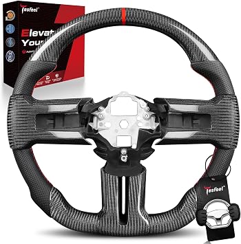 Steering Wheel for Ford Mustang 2010-2014, Real 3K Carbon Fiber