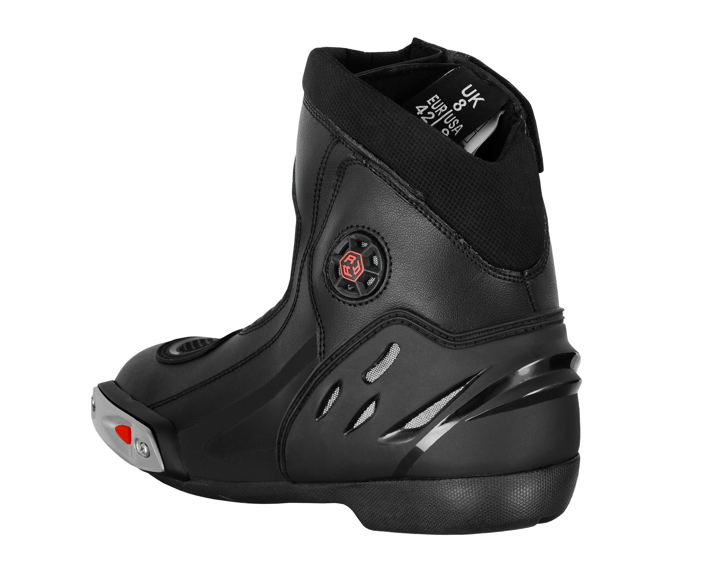Herren-Motorradschuhe aus Leder rutschfeste Schutzstiefel mit Knöchelstütze wasserdichte Motorrad-Rennstiefel
