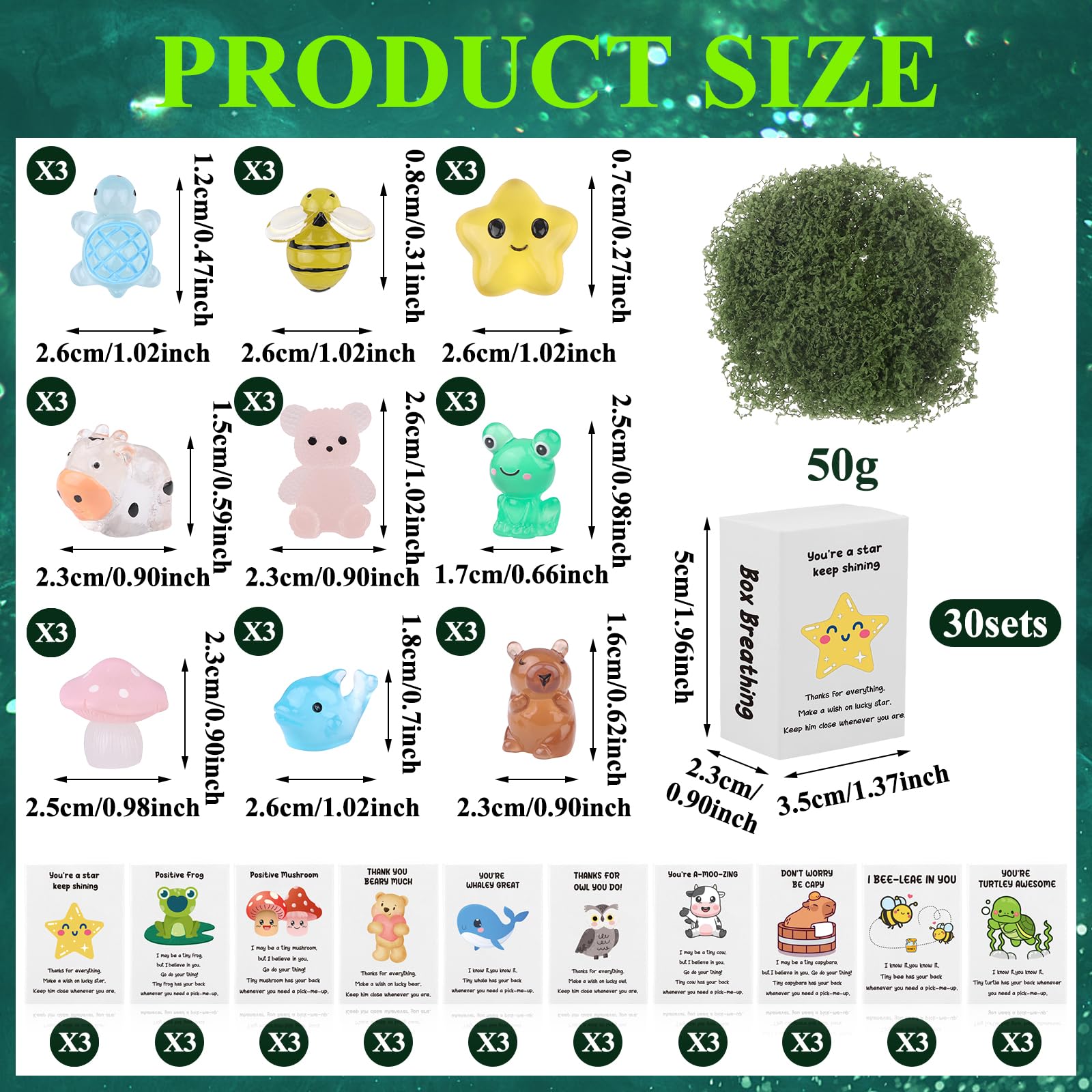 30 Set Employee Appreciation Gifts Bulk for Coworkers Luminous Resin Toys Inspirational Animal Pun Breathing Box Emotional Mental Health Care Support Gift Thank You Gift for Staff Teacher Nurse - Image 2