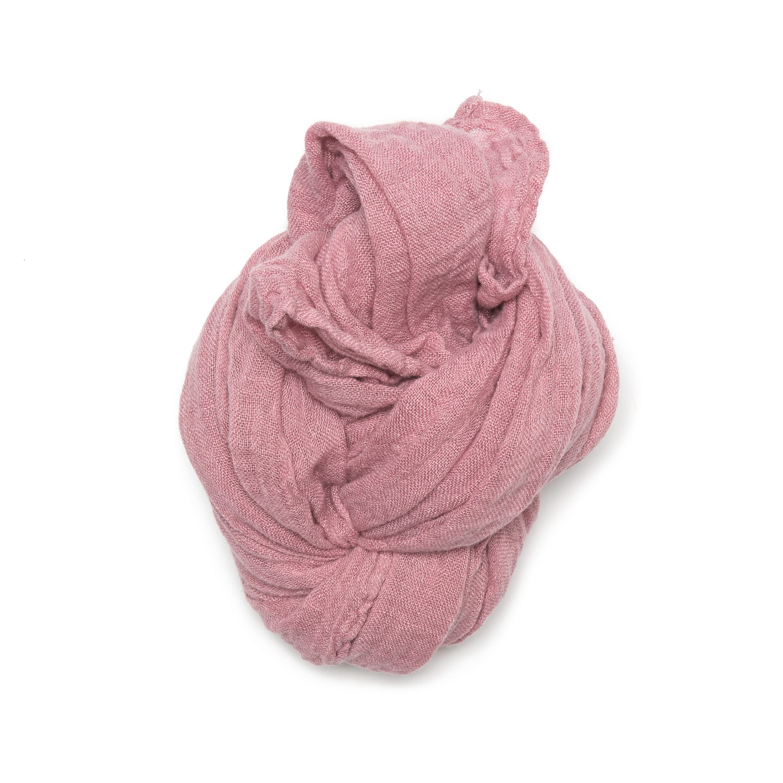 LinenMe 100% Linen Scarf for Women Men Unisex Garza 70 x 200 cm, Summer Shawl Lightweight Soft Breathable Comfortable, Mauve