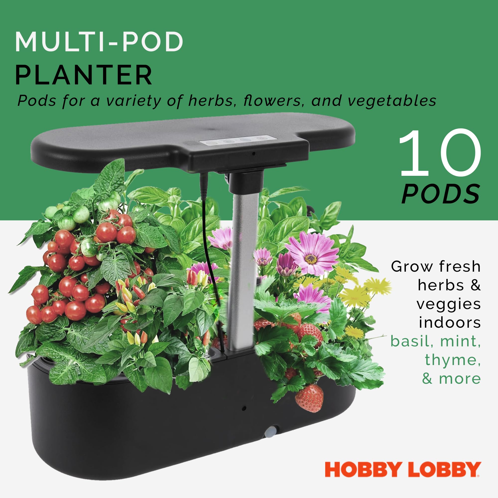 Amazon.com : Smart 10 Pod Herb Garden Planter Indoor Kit for