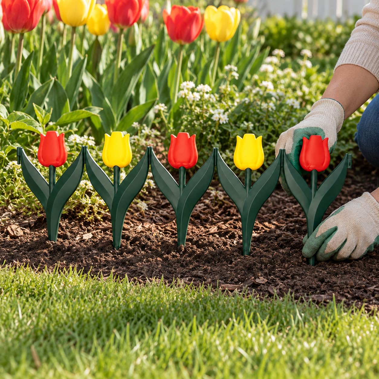 da Giardino Plastica, Bordura, Legno bianco, 3,5 cm