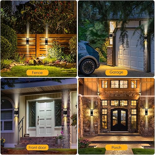 Miniatura 7 de Luces solares de pared para exteriores, del anochecer al amanecer, aplique de pared exterior impermeable IP65 para luces de porche al aire libre