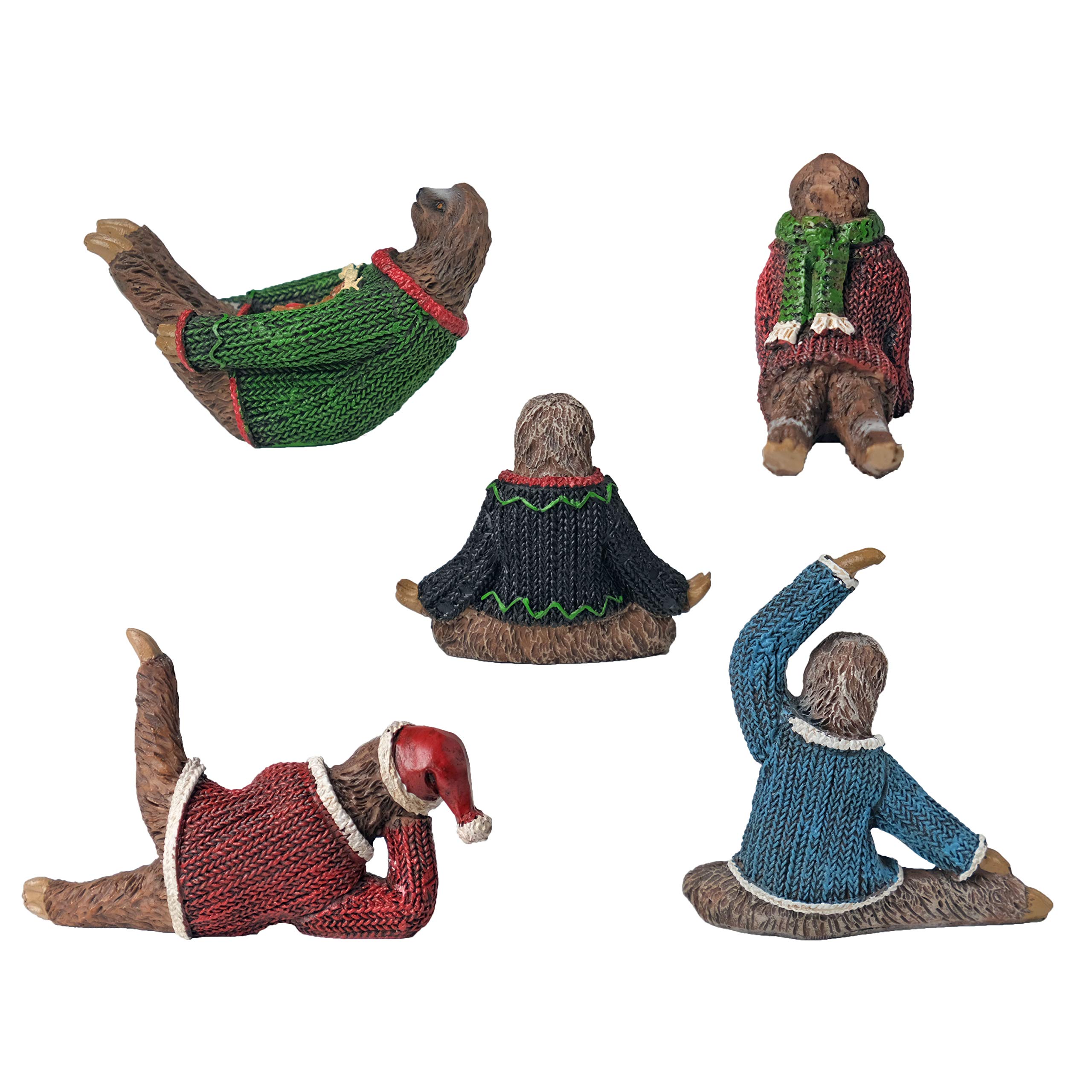 Amazon.com: BELLA HAUS DESIGN Yoga Sloth Figurines in Ugly