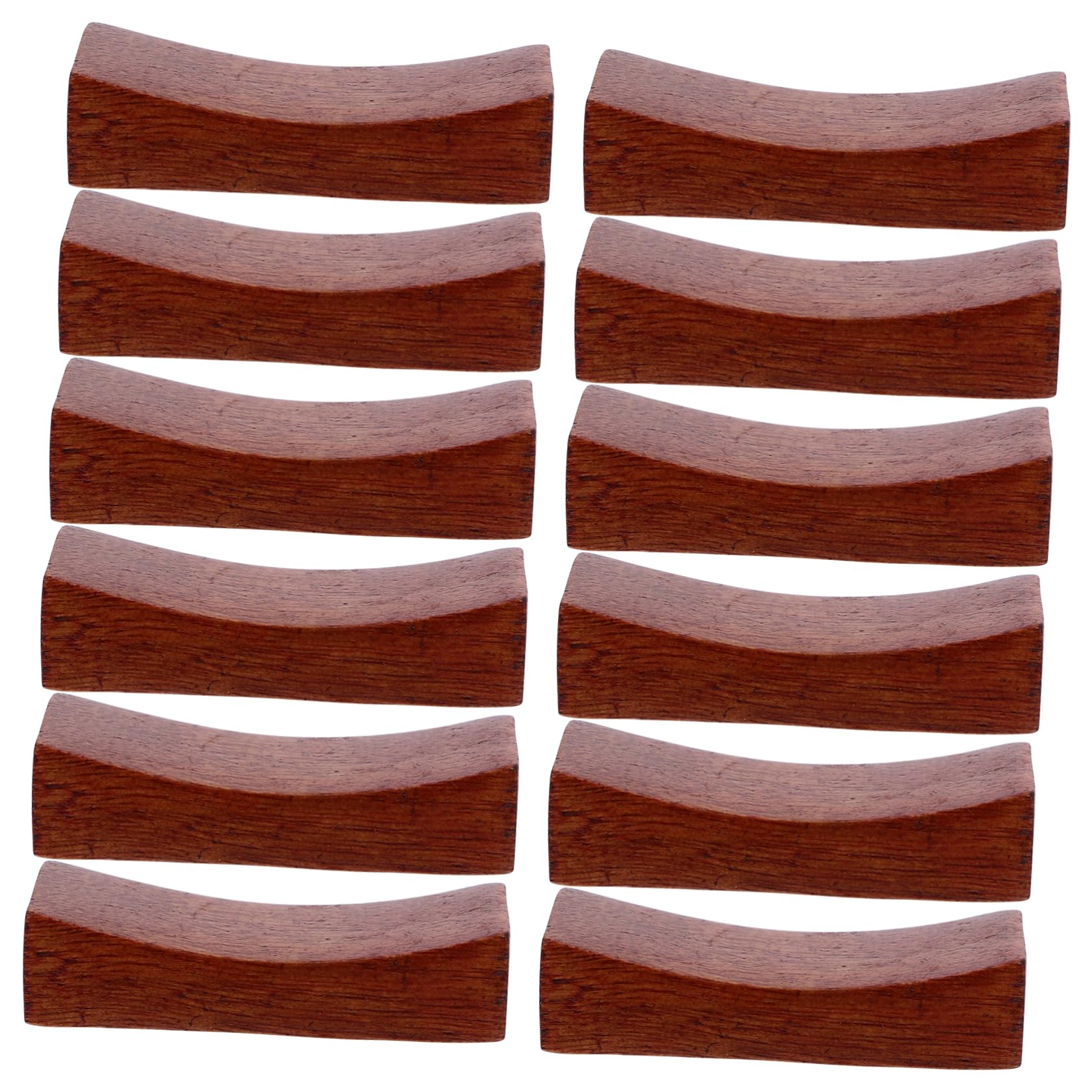 BIUDECO 12pcs Single Concave Chopstick Rest Chopsticks Rack Spoon Fork Holder Home Chopsticks Rest Chinese Chopstick Fork Holder Chopsticks Stand Chinese Brush Rack Coffee Wooden