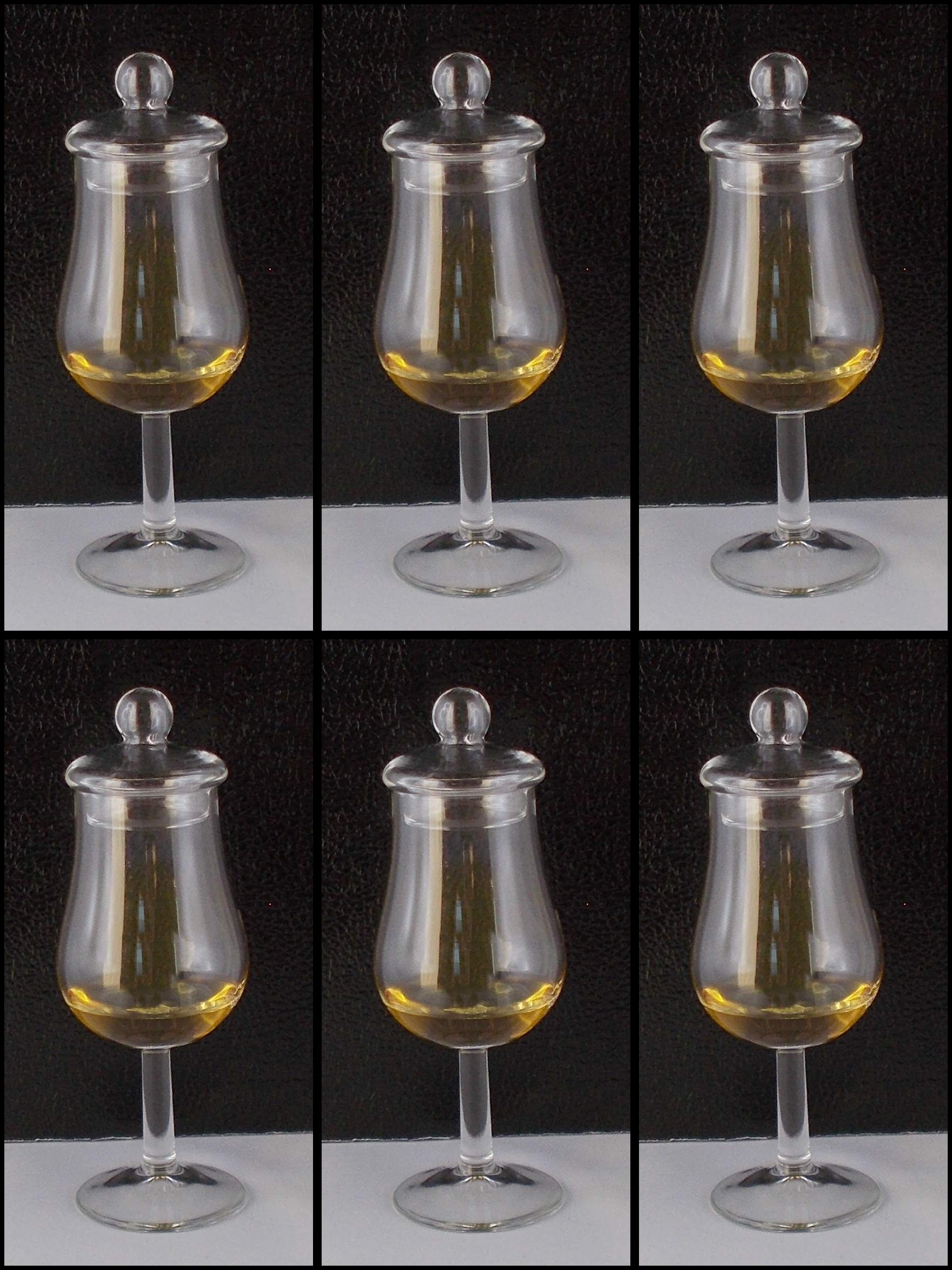 H-BO 6 Tasting Gläser Form Signatory mit Glasdeckel + 1 Pipette. Whiskeyglas Rumglas Tastingglas Nosingglas Whiskyglas Spirituosenglas Whisky Geschenkset Männergeschenke