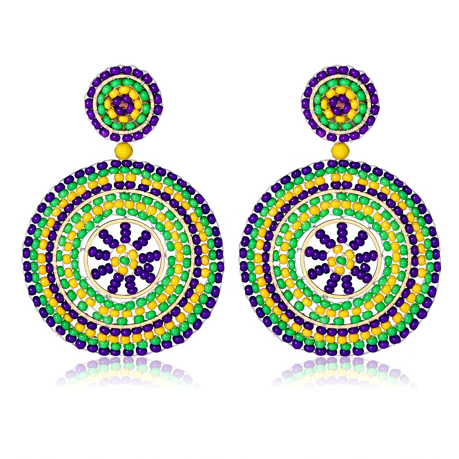 Orecchini Pendenti Bohémien Con Perline Colorate Fatte A Mano - Gioielli Estivi Per Donna, Regalo Spiaggia - 4