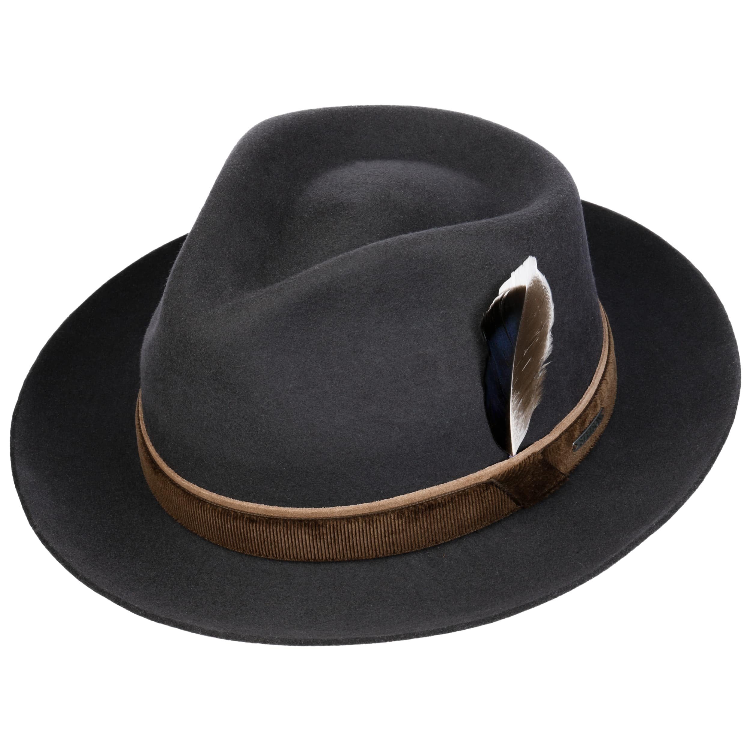STETSON Pinehurst kapelusz fedora Bogart z filcu welnianego Asahi Guard Meski Jesien Zima