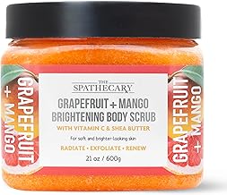 Grapefruit + Mango Brightening Body Scrub, 21 oz, Ultra Hydrating and Exfoliating Scrub for Nourishing Essential Body Care