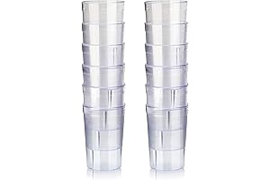Clear New Star Tumbler Beverage Cups for Restaurants and Cafes (Set of 12)