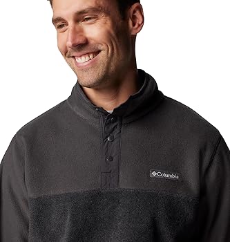 wccf 黒 Columbia Mens Steens Mountain Half Snap Fleece Jacket, Charcoal