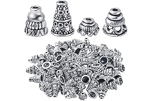 100 PCS Antique Silver Cone Bead Caps