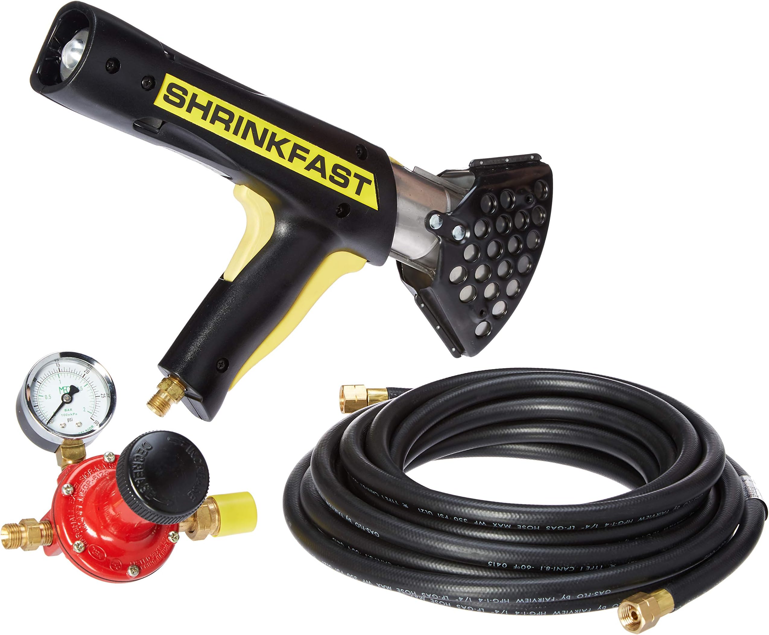 998 Heat Gun, 200000 BTU Propane Heat Gun, Ready to Use with 25' Hose, Regulator, Hard Case, and Wrench Made in the USA