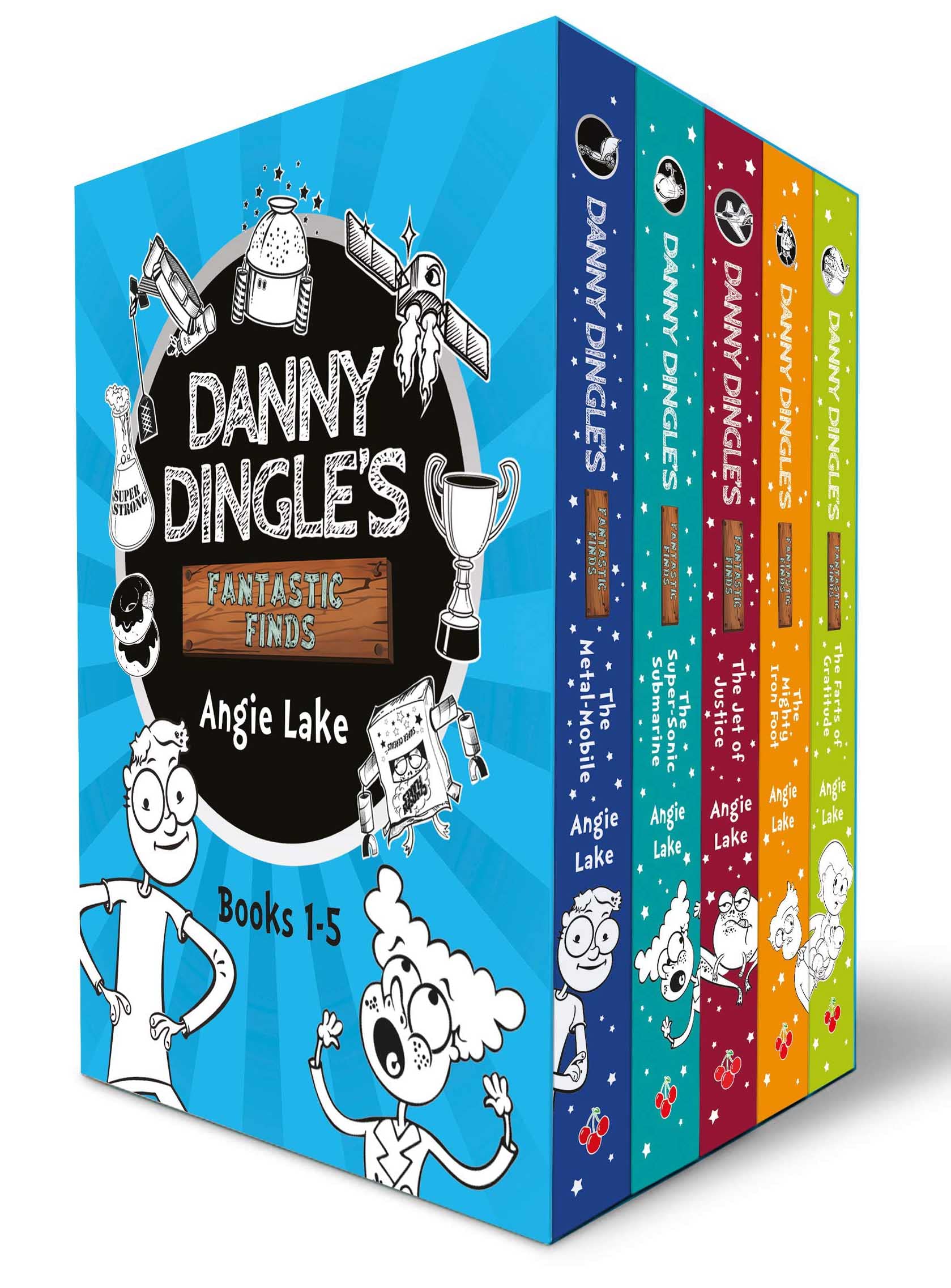 Danny Dingle's Fantastic Finds - Funny Inventions & Superhero Kids Books for Ages 7-9 (Pack of 5)