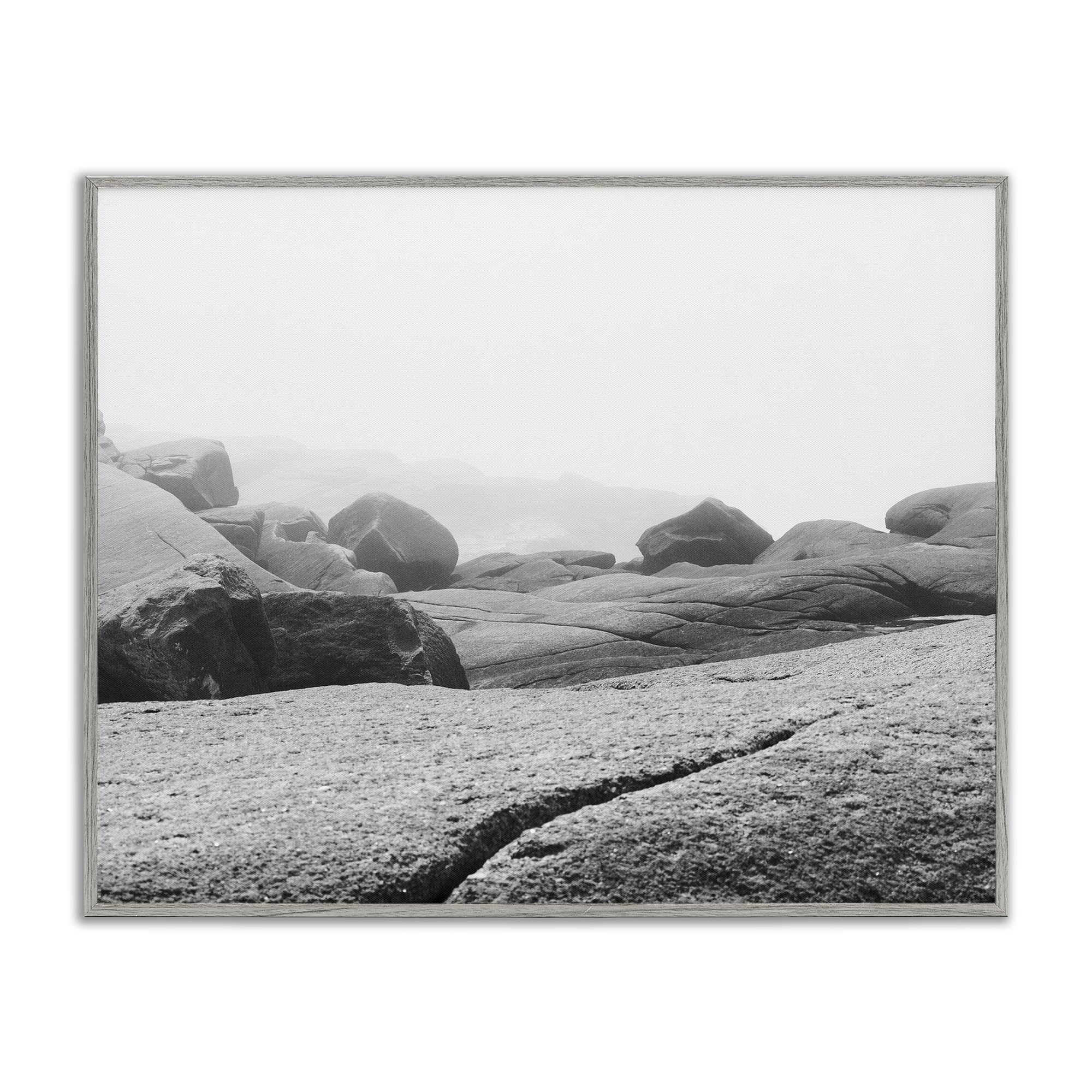 Cadre Rocks at Peggy's Cove Stupell Industries pour un salon marin moderne