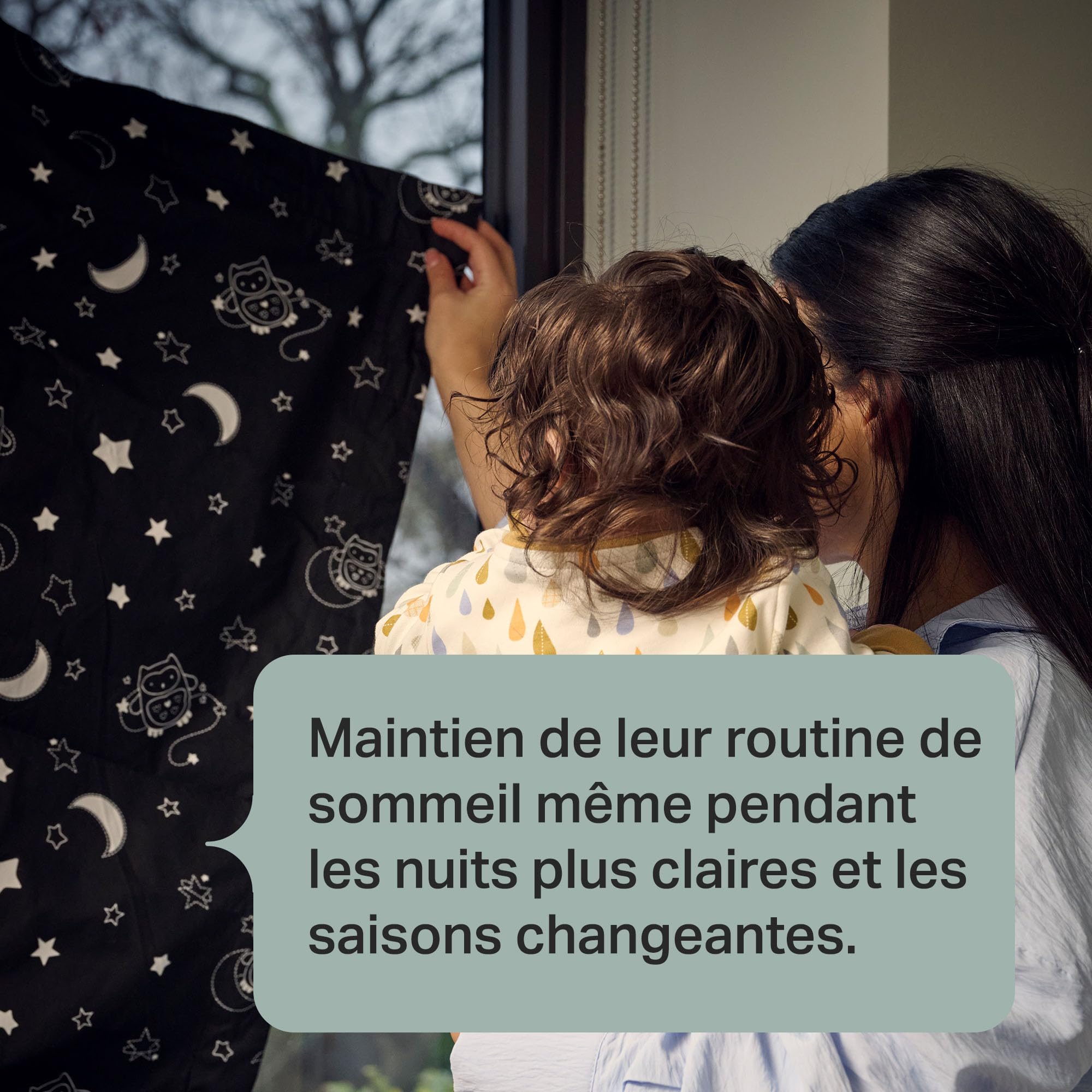 Tommee Tippee Rideau Occultant GRO-Anywhere Blind Ollie la Chouette, Portable, Léger, 130 x 198 cm