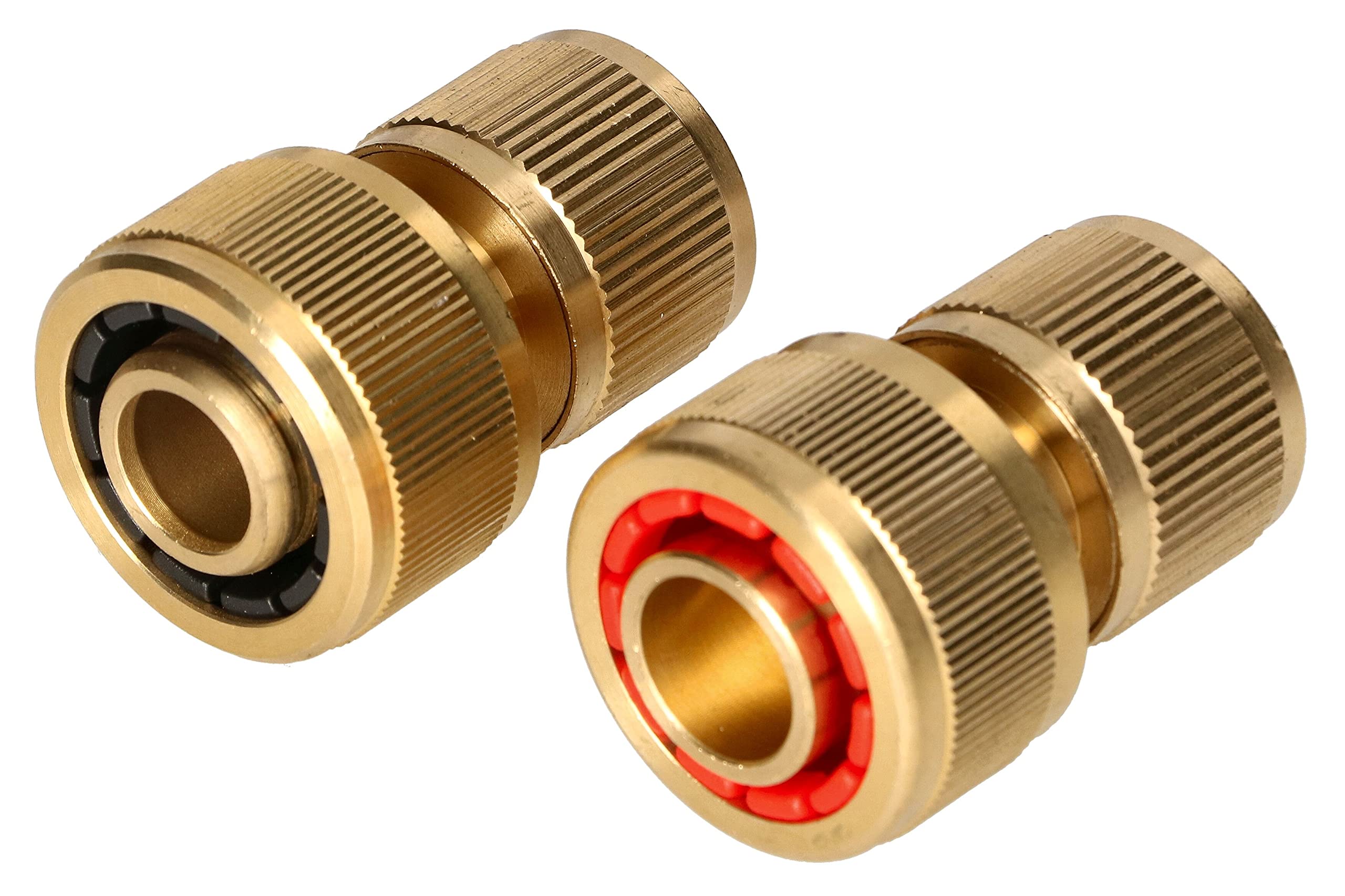 KOTARBAU® Juego de acoplamiento rápido de latón de 3/4" para manguera de jardín con conector de grifo