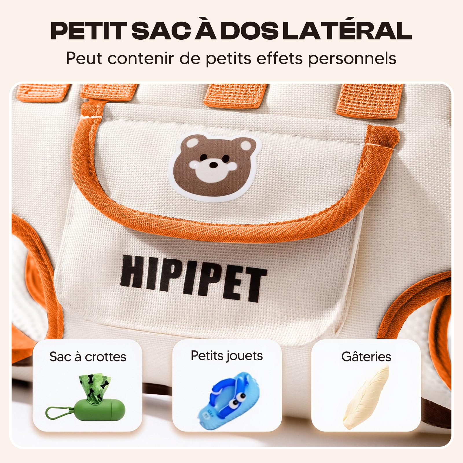 Harilla Harnais de Transport pour Chien, Sac de Transport Ergonomique Respirant, Confortable et Pratique, Porte-Chien Multi-Fonctions avec Bandoulière Réglable pour Marche/Camping/Voyage/Randonnée, S
